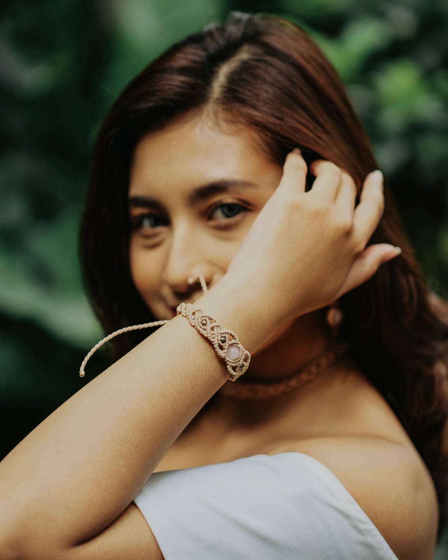 Dahlia Macrame Bracelet