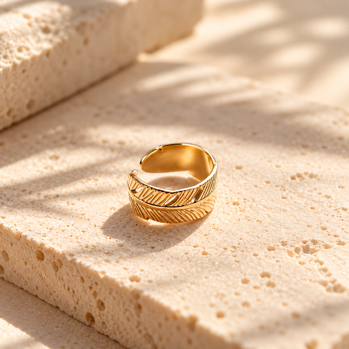 Solstice Leaf Ring