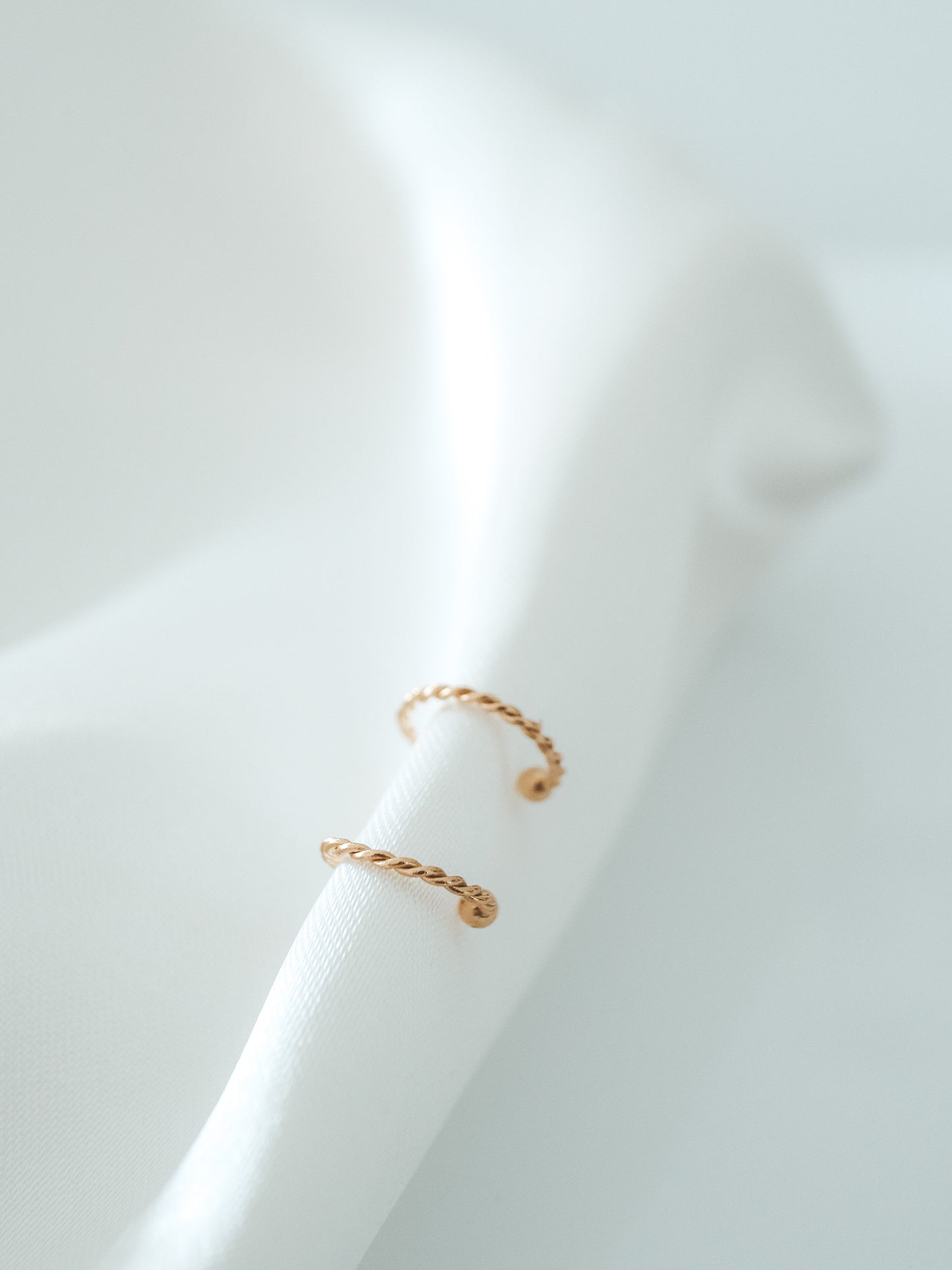 Gold Twisted Stud Earrings