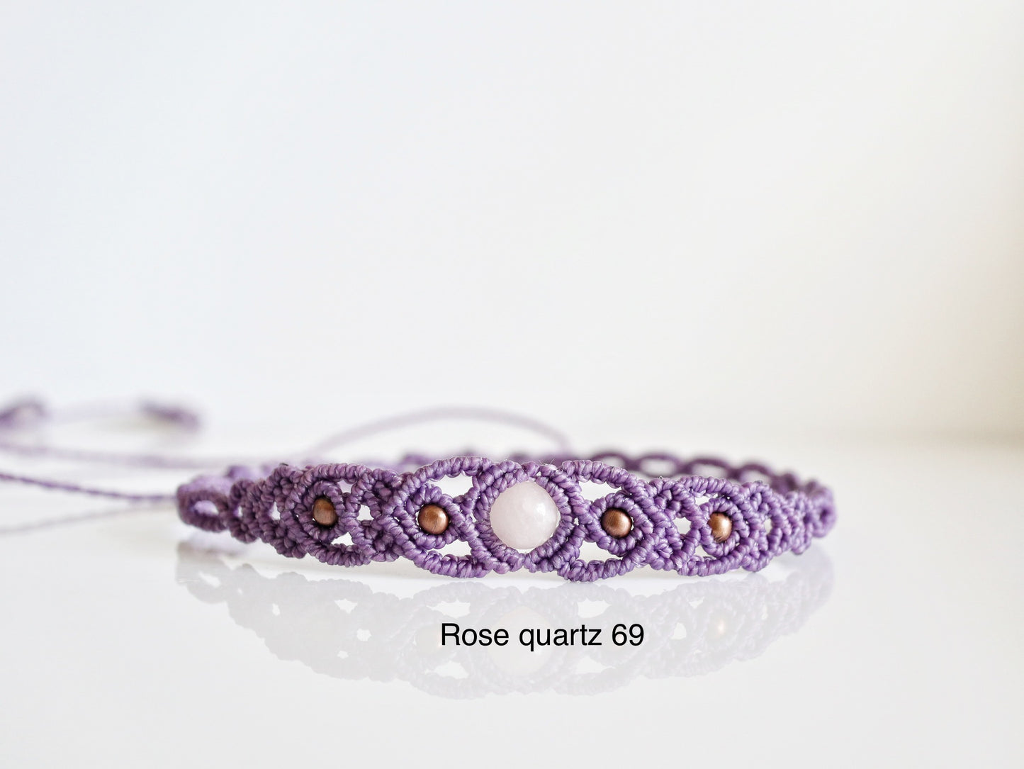 Dahlia Macrame Choker with Gemstone