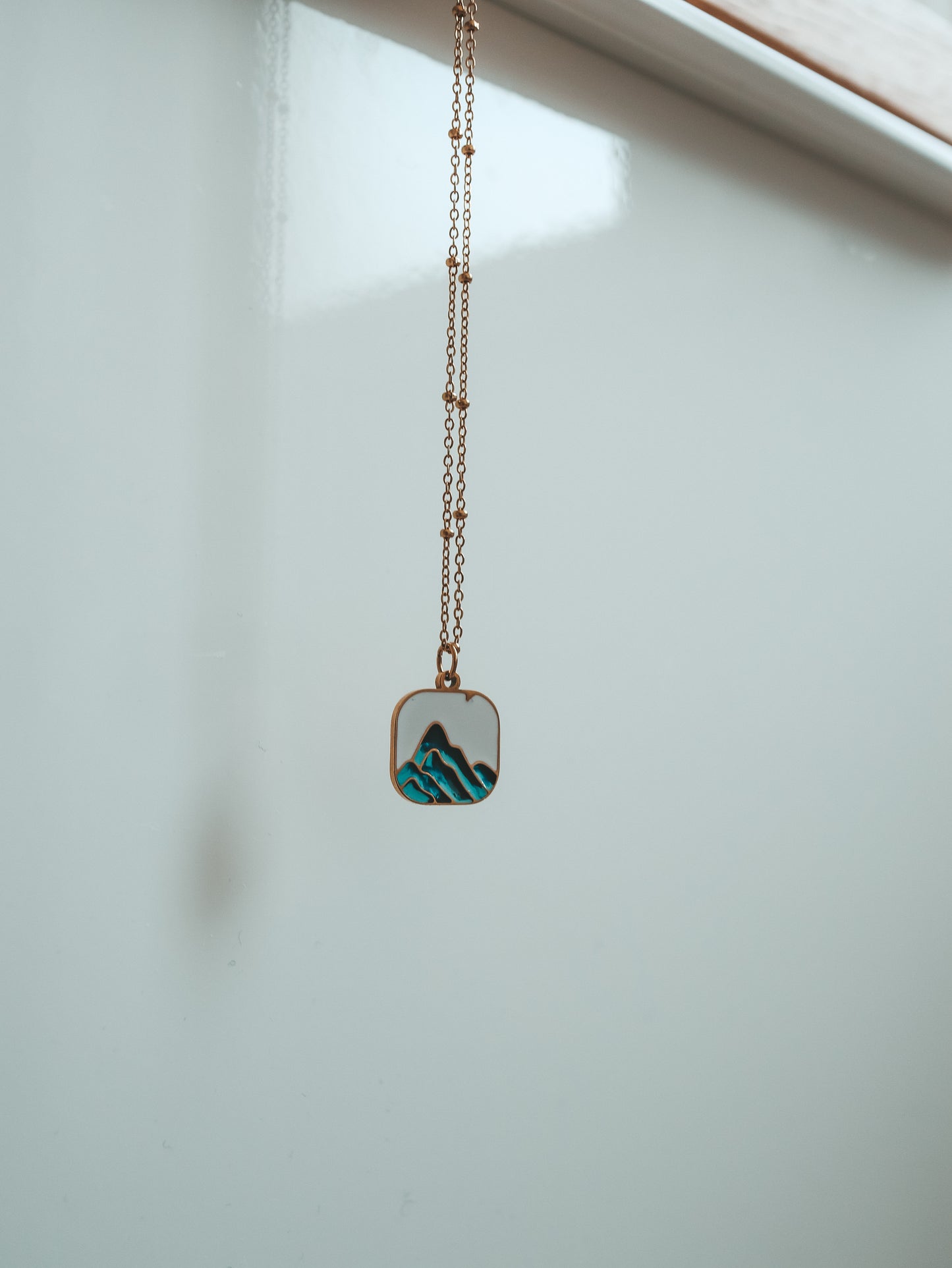 Mountain Enamel Pendant Necklace