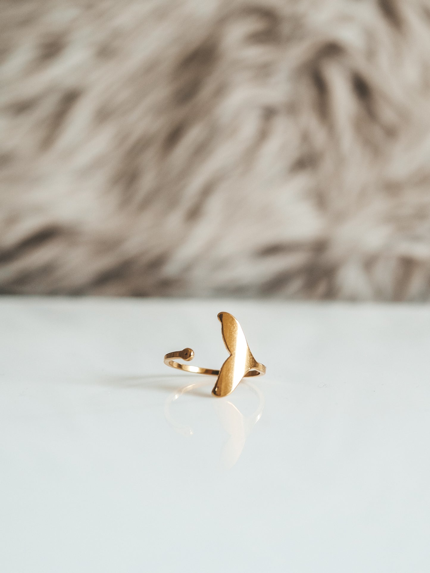 Whale Tail Gold Ring