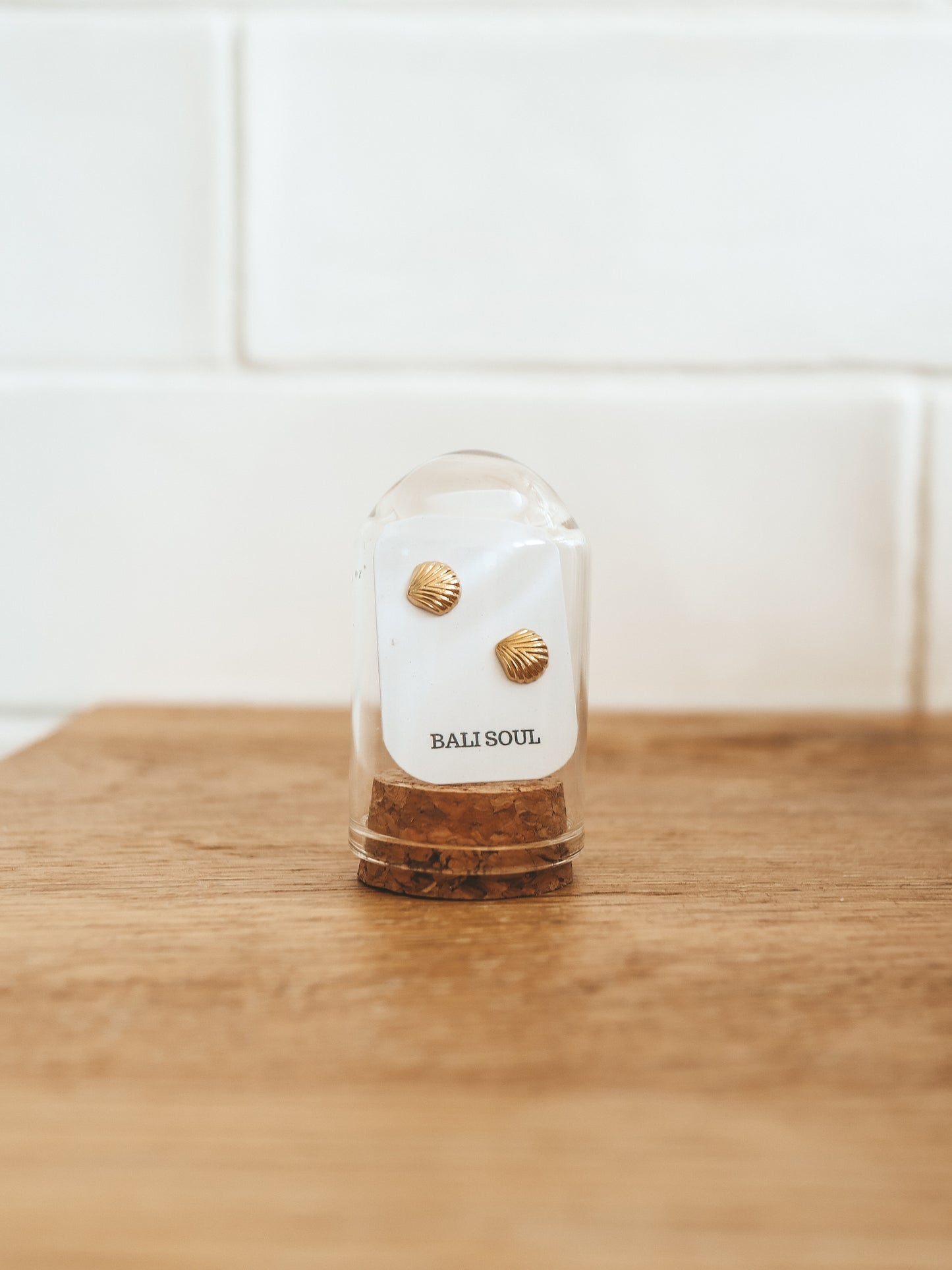 Gold Shell Stud Earrings