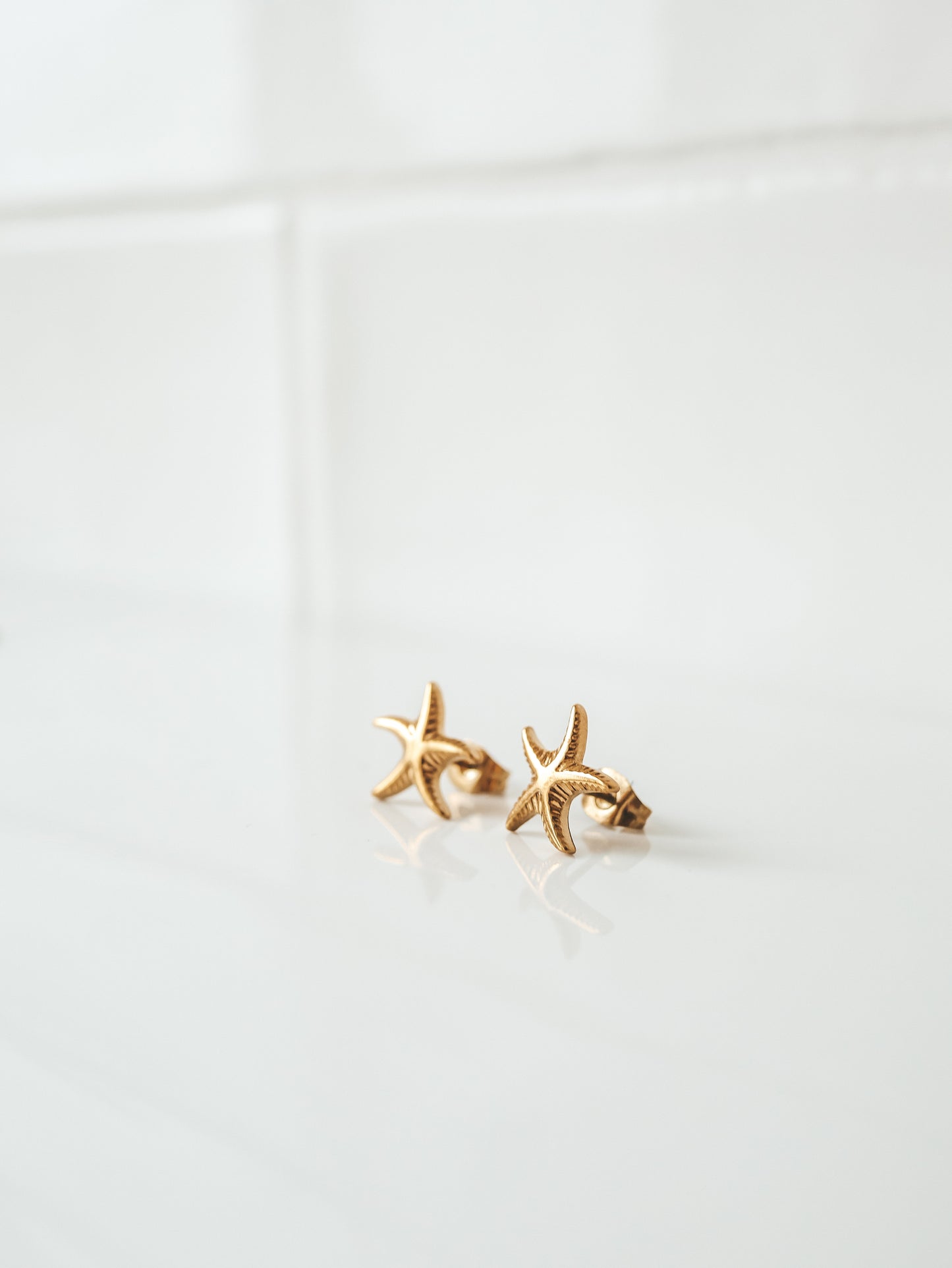 Starfish Gold Stud Earrings by Bali Soul