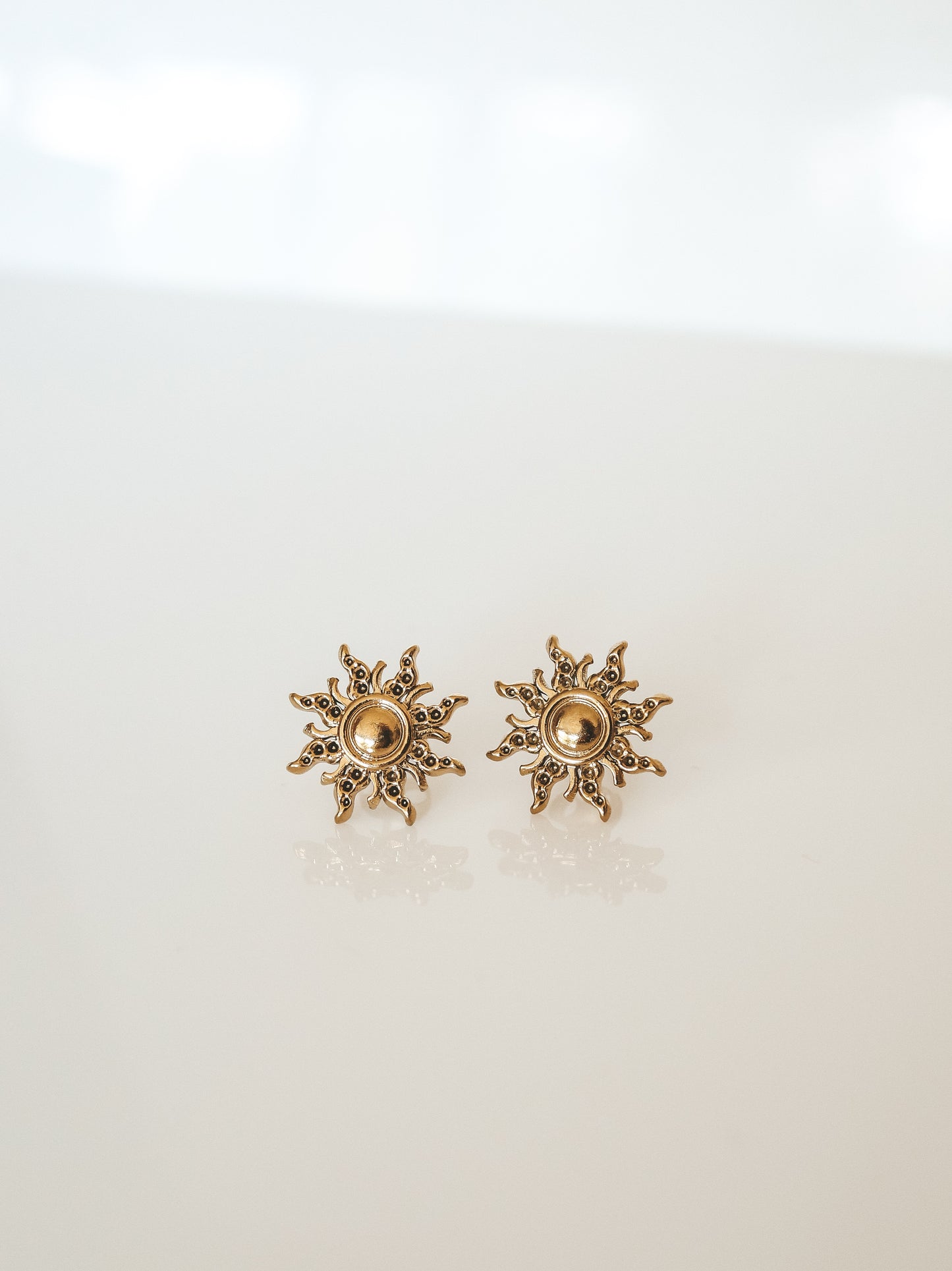 Sun Gold Stud Earrings