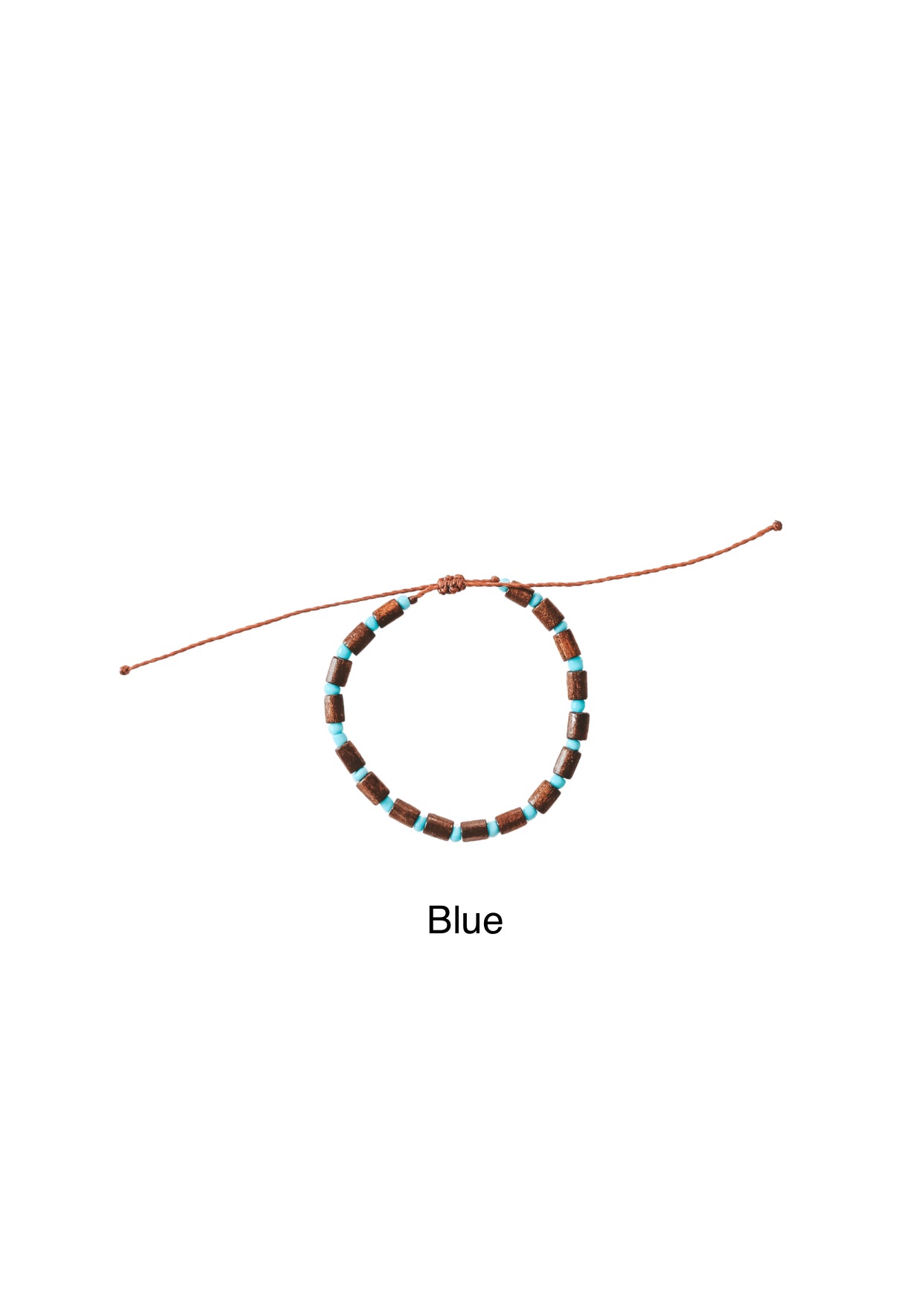 Batur Coconut Wood with Seed Bead Anklet by Bali Soul
