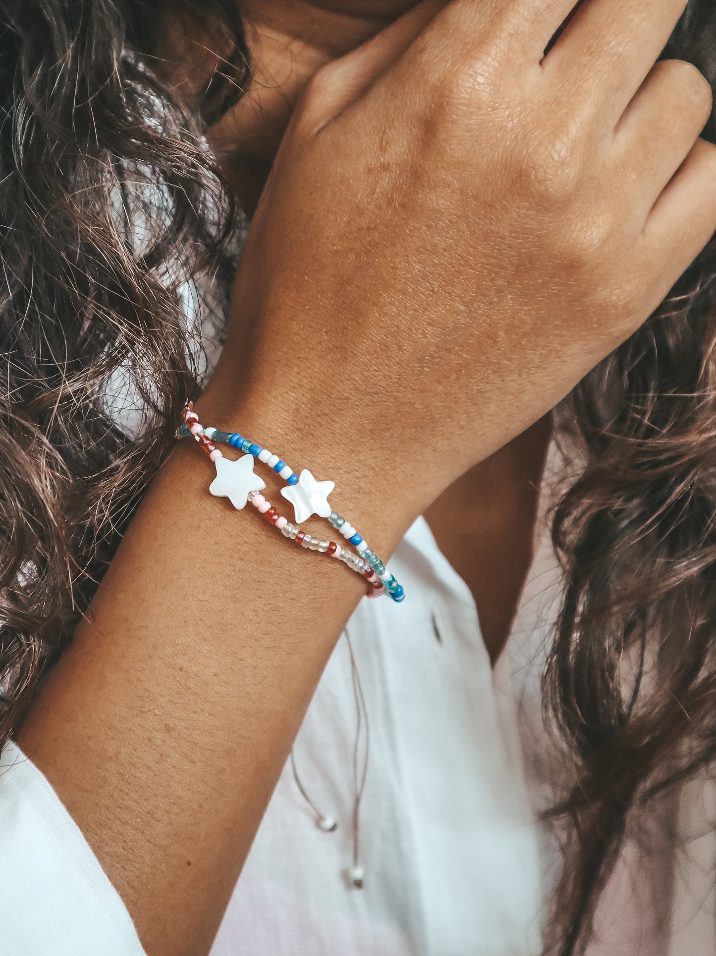 Bintang Star Mother Pearl Beaded Bracelet