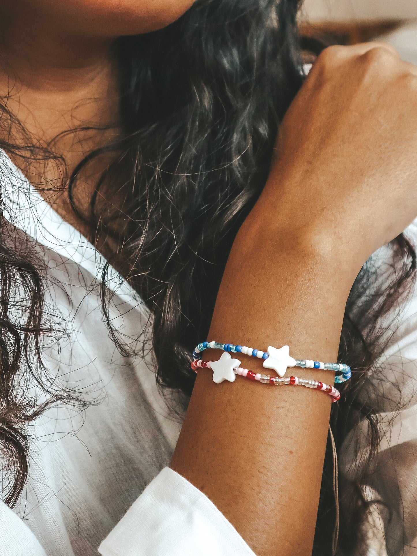 Bintang Star Mother Pearl Beaded Bracelet