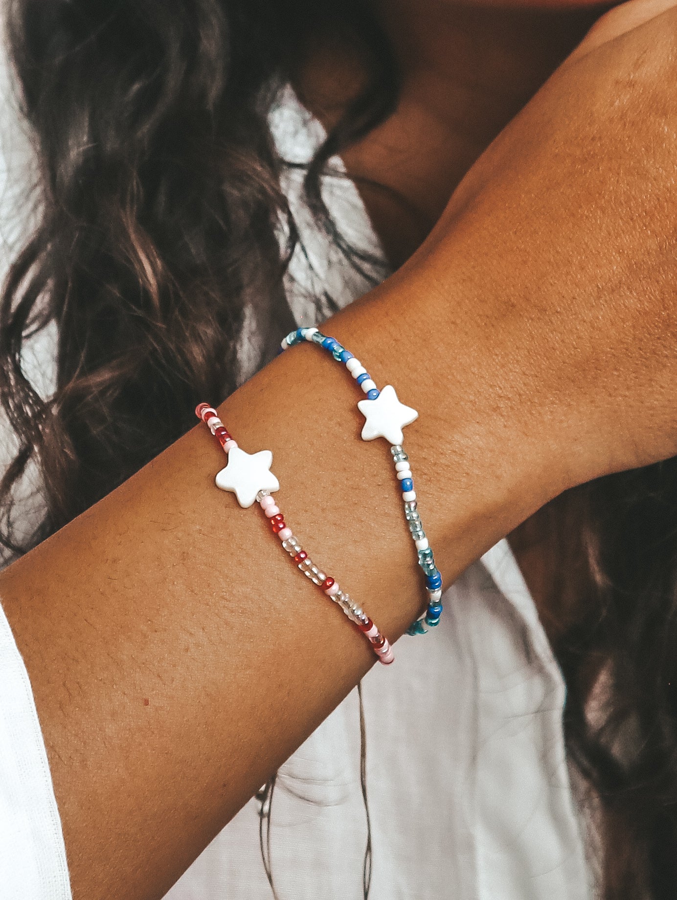 Bintang Star Mother Pearl Beaded Bracelet