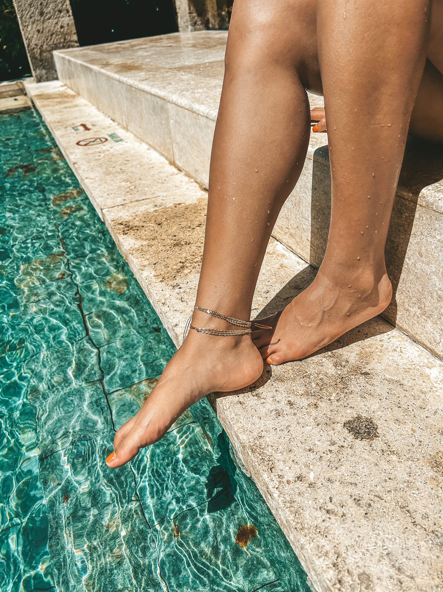 Ubud Minimalist Gold Chain Anklet