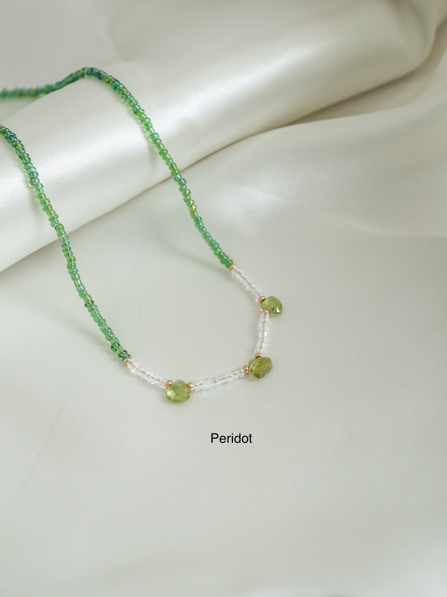 Briolette Gemstone Beaded Choker Necklace