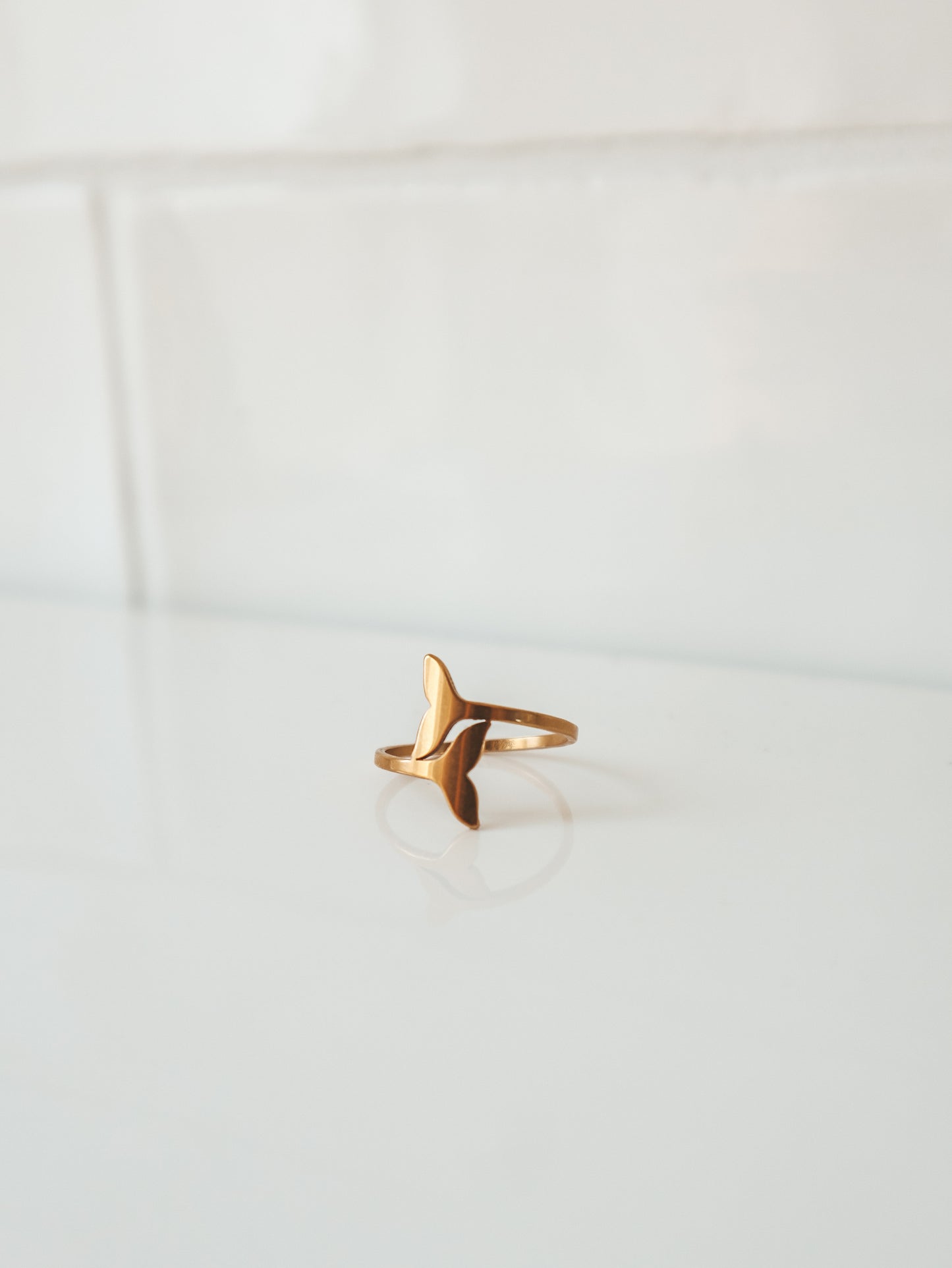 Whale Tail Gold Ring