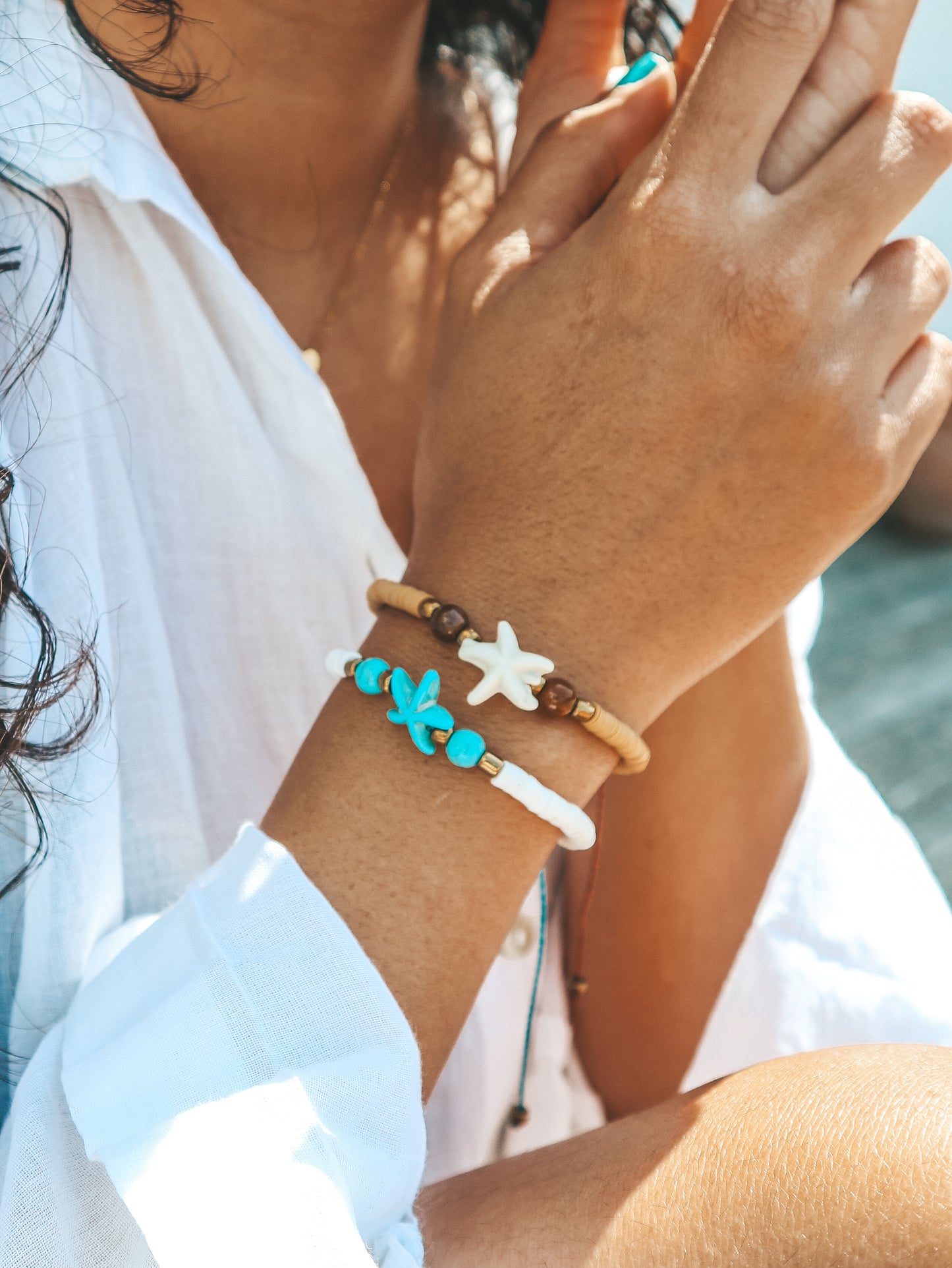 Ungasan Starfish Charm Beaded Bracelet