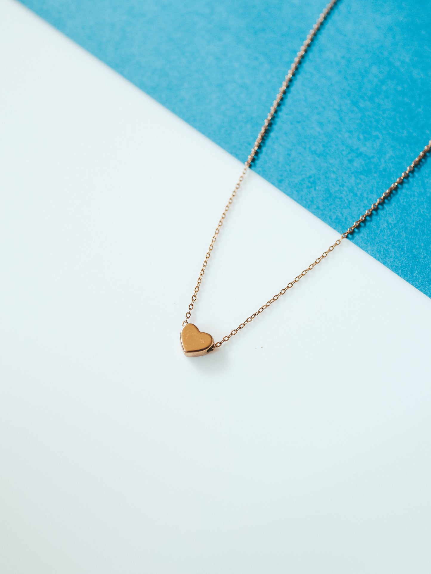 Tiny Minimalist Heart Gold Necklace