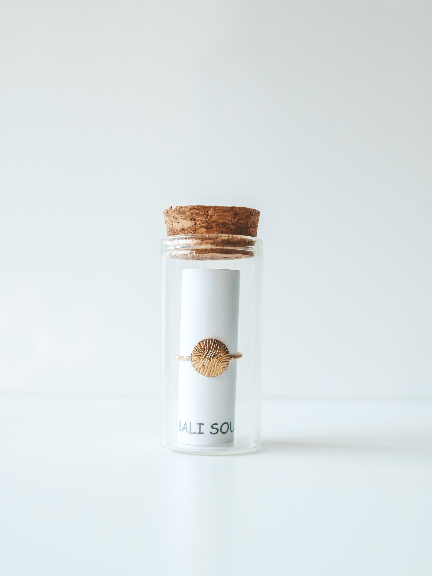 Textured Gold Disc Ring