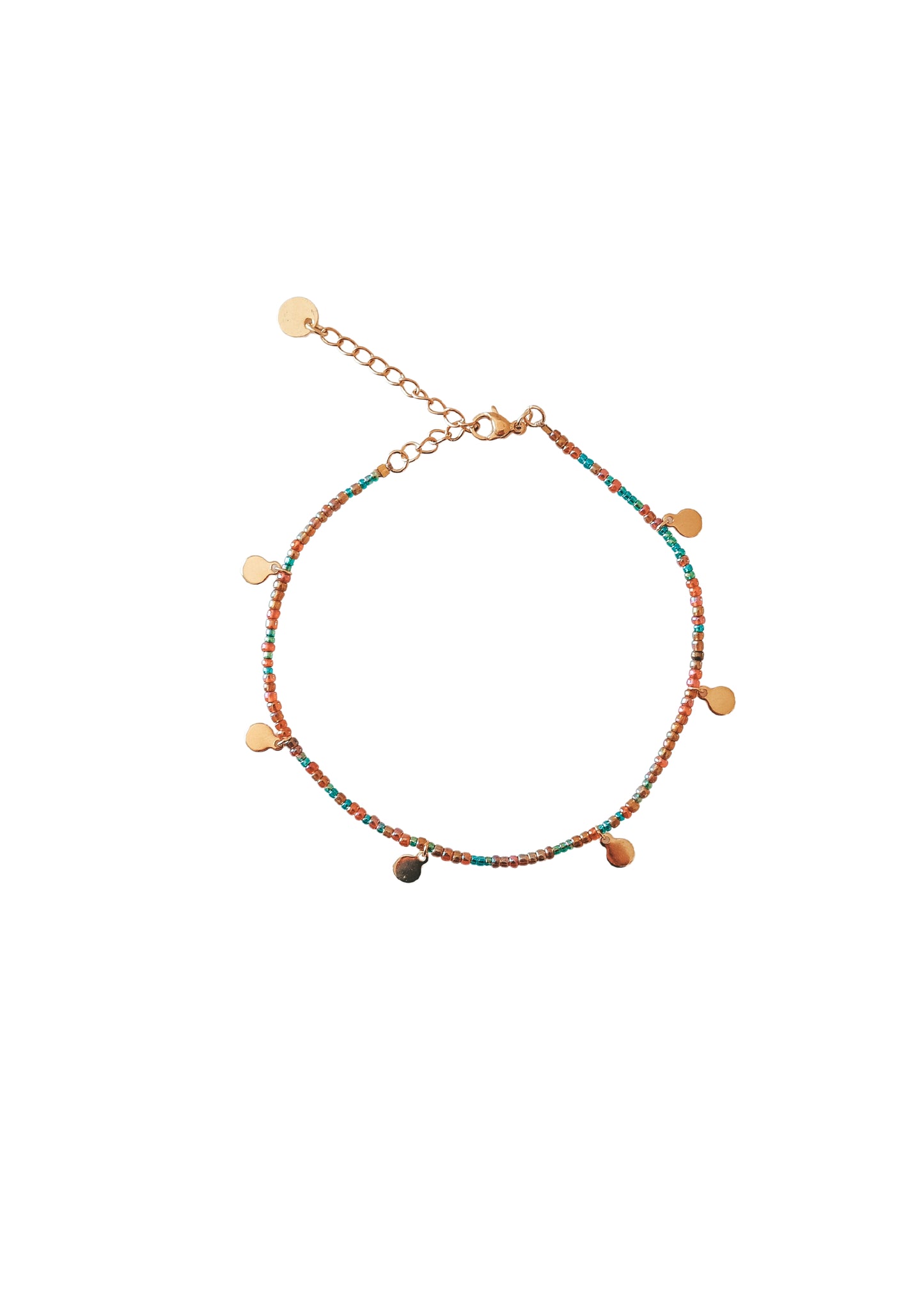 Jimbaran Gold Bead Anklet, Minimalist Anklet