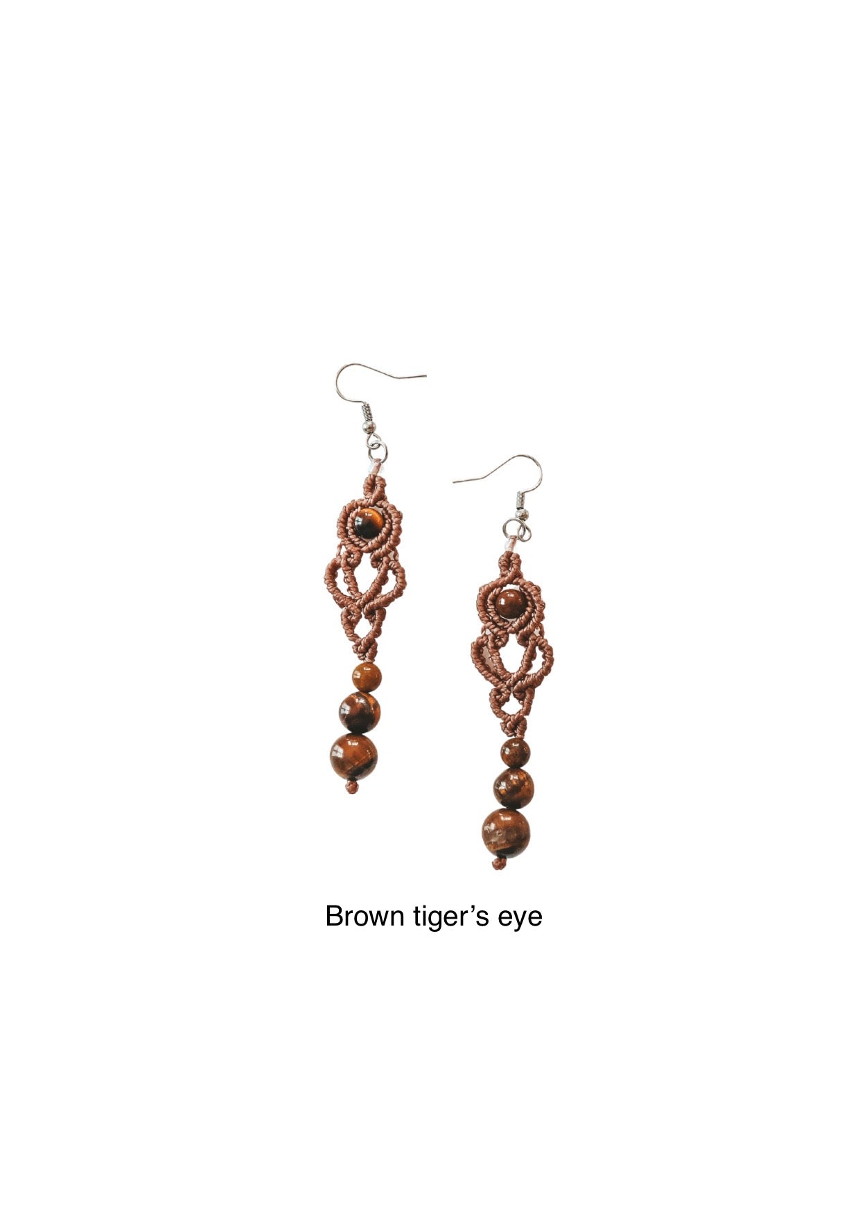Azalea Gemstone Macrame Earrings