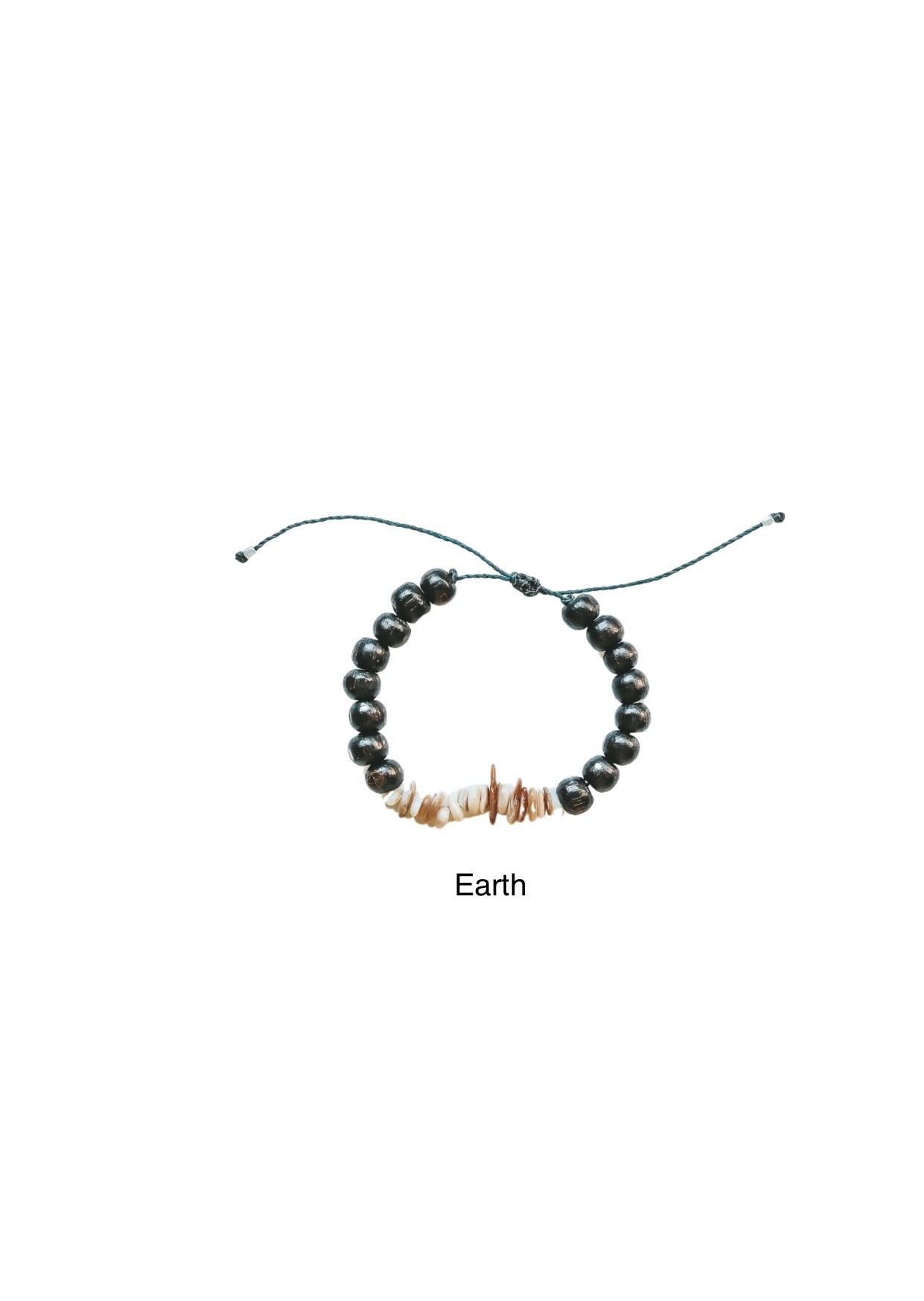 Nias Shell Wood Bead Bracelet