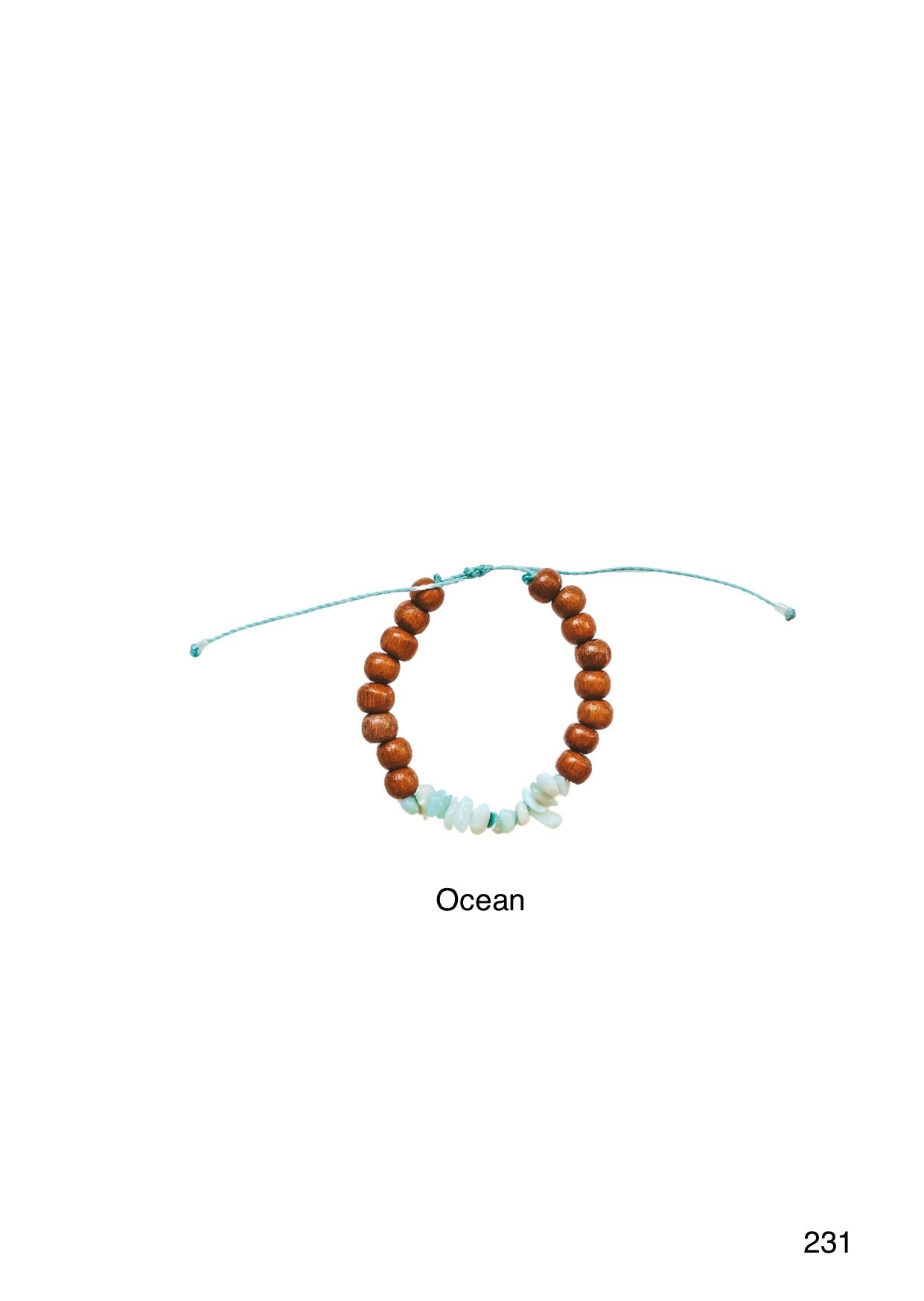 Nias Shell Wood Bead Bracelet