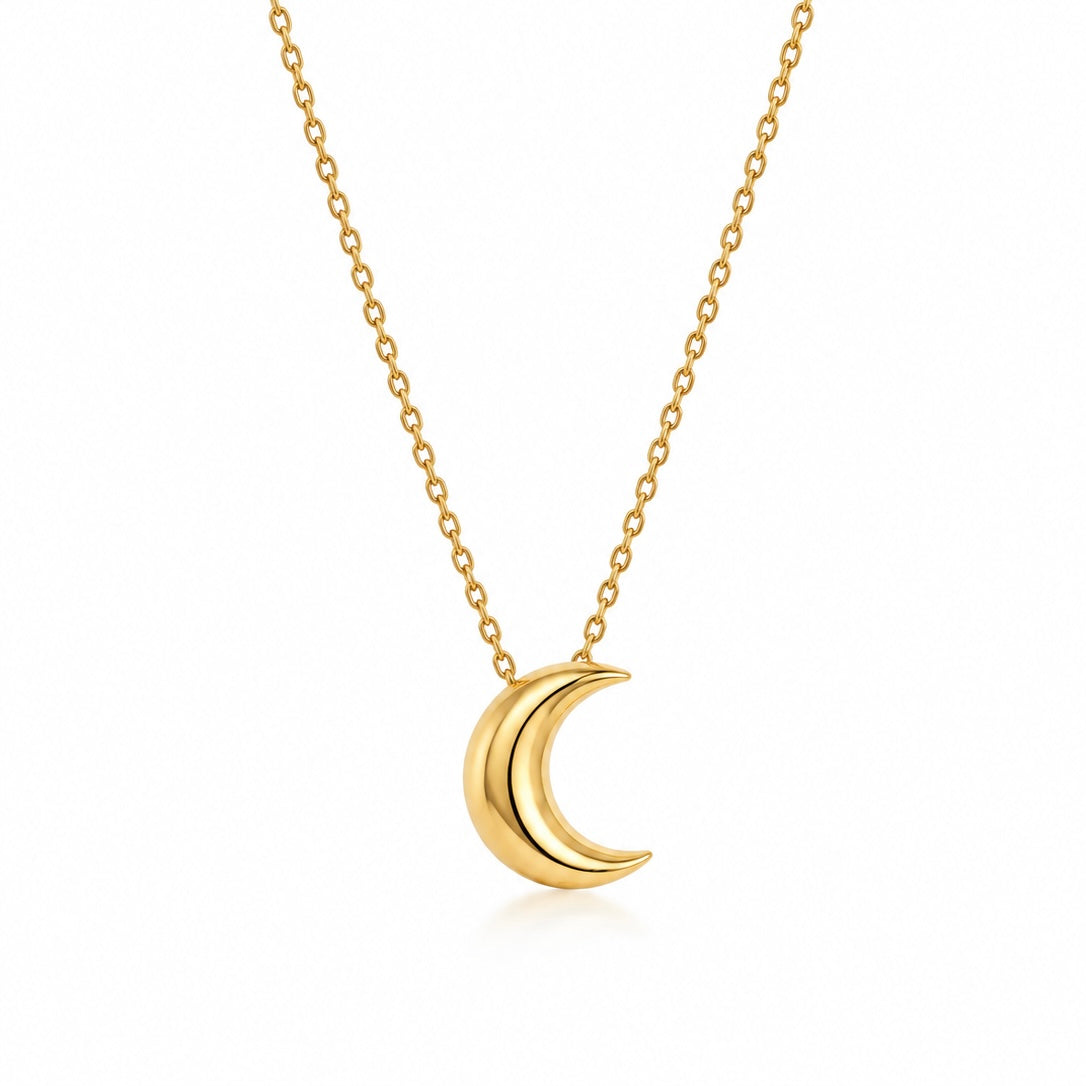 Gold Crescent Moon Necklace