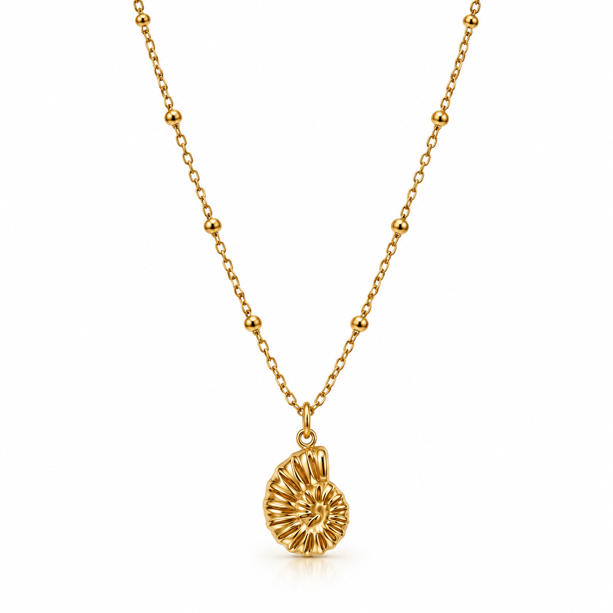 Gold Nautilus Shell Necklace