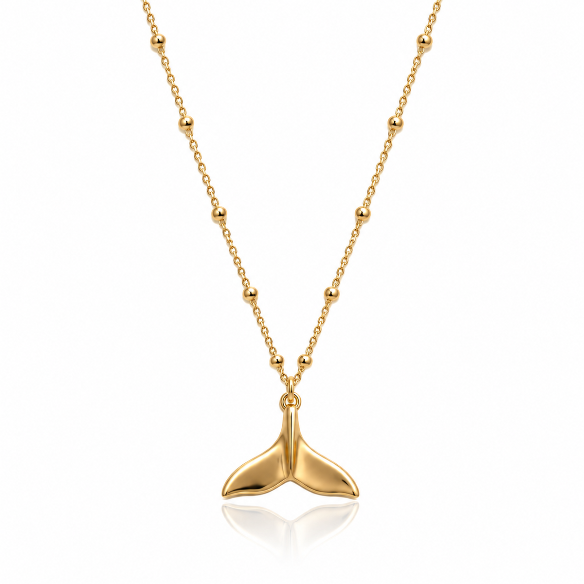 Gold Whale Tail Necklace