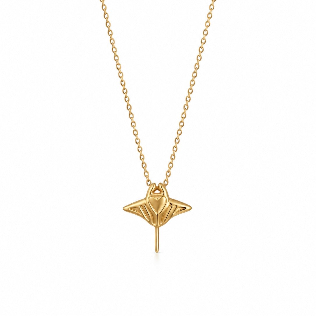 Gold Manta Ray Necklace