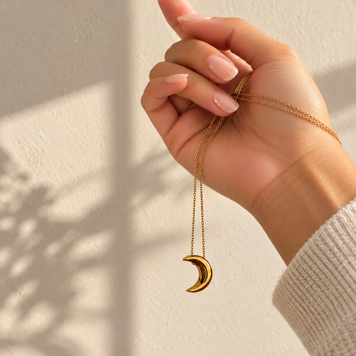 Gold Crescent Moon Necklace