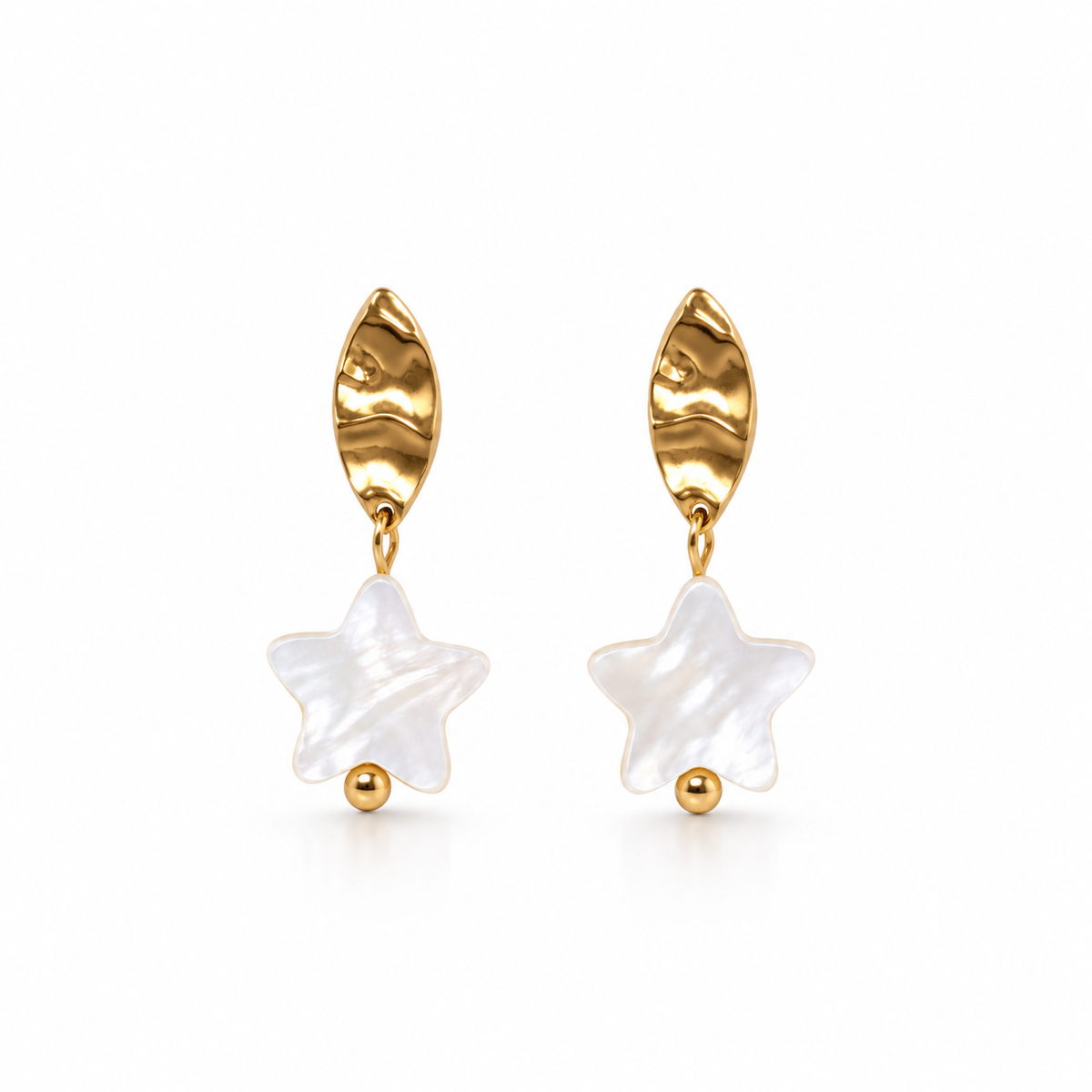 Mother of Pearl Star Stud Earrings