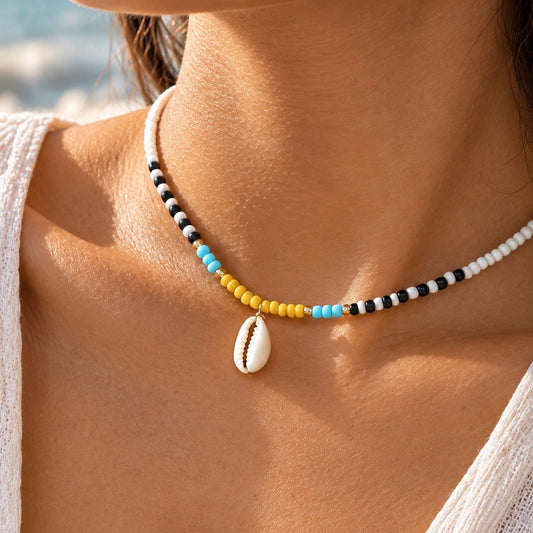 Padang Padang Cowrie Beaded Necklace