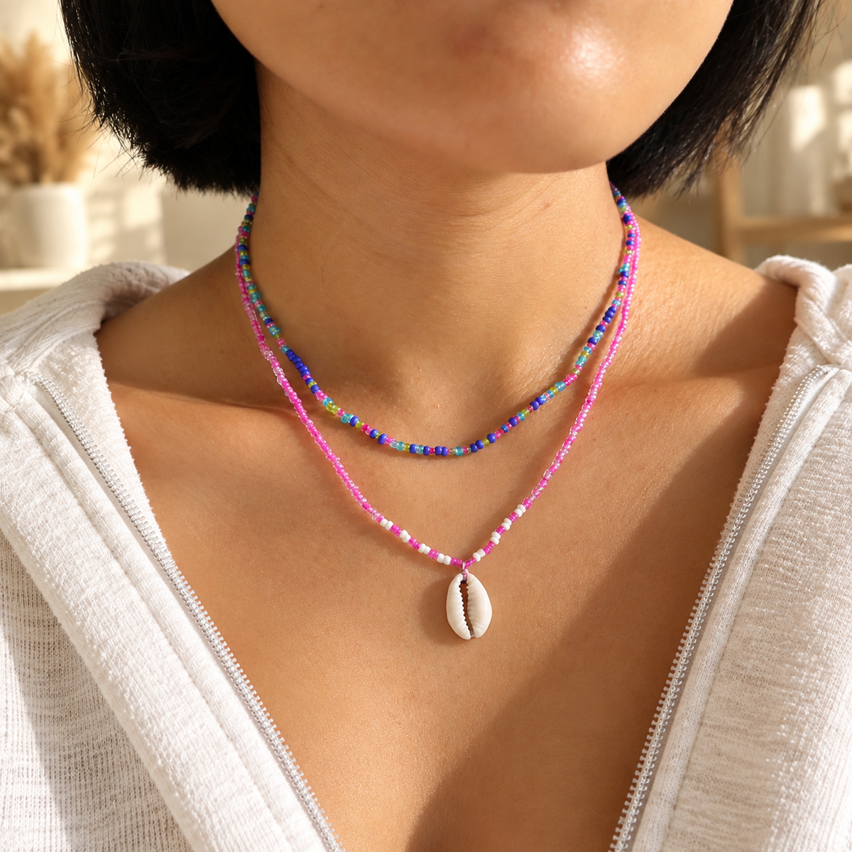 Papuma Shell Bead Necklace