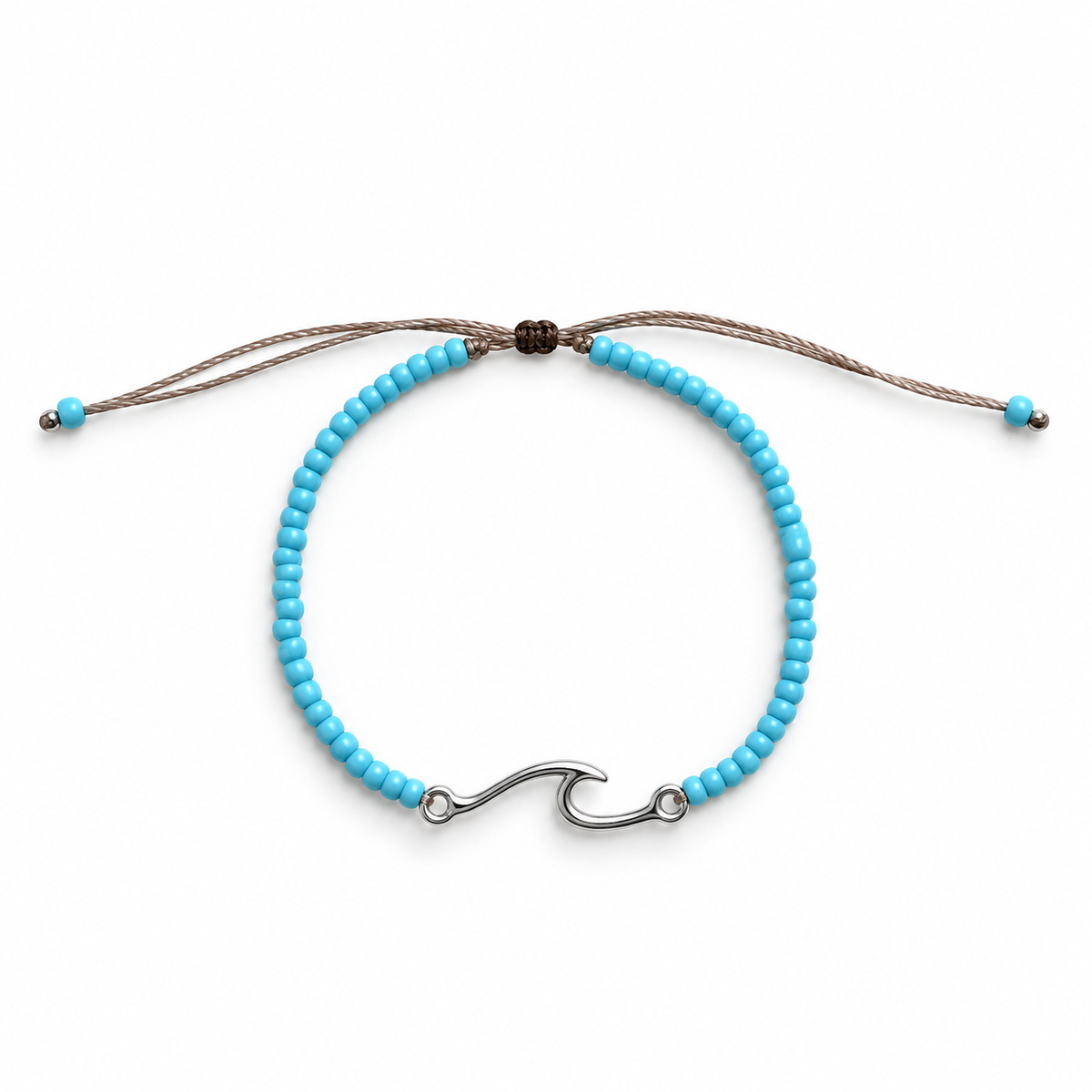 Samudra Wave Charm Bead Anklet