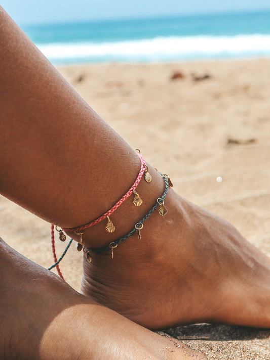 Lovina Shell Surf Anklet, Beads Ankle Bracelet