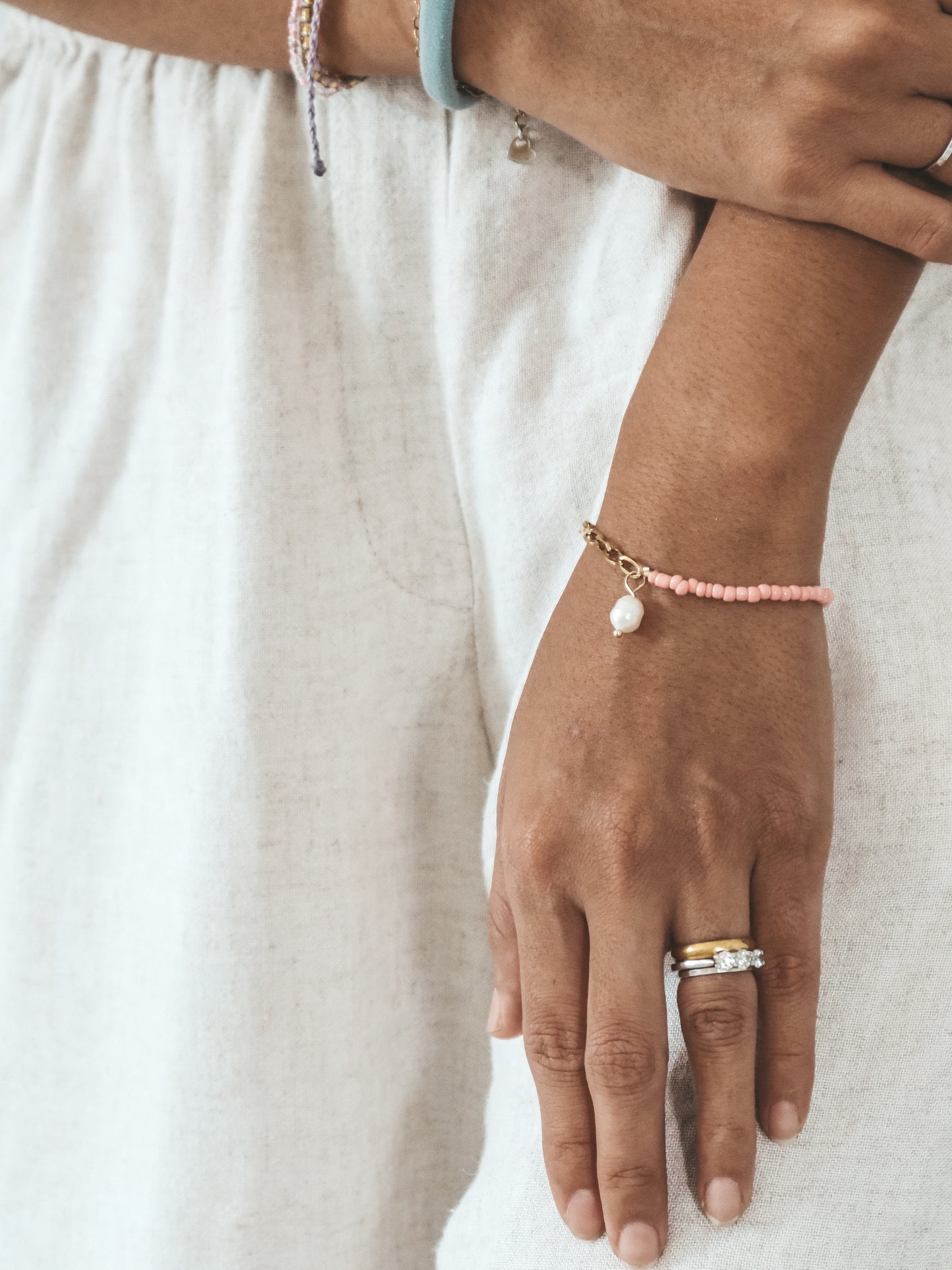 Pura Pearl Seed Bead Bracelet