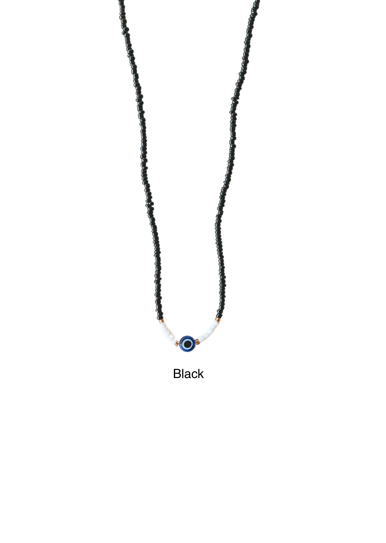 Ubud Evil Eye Seed Bead Necklace