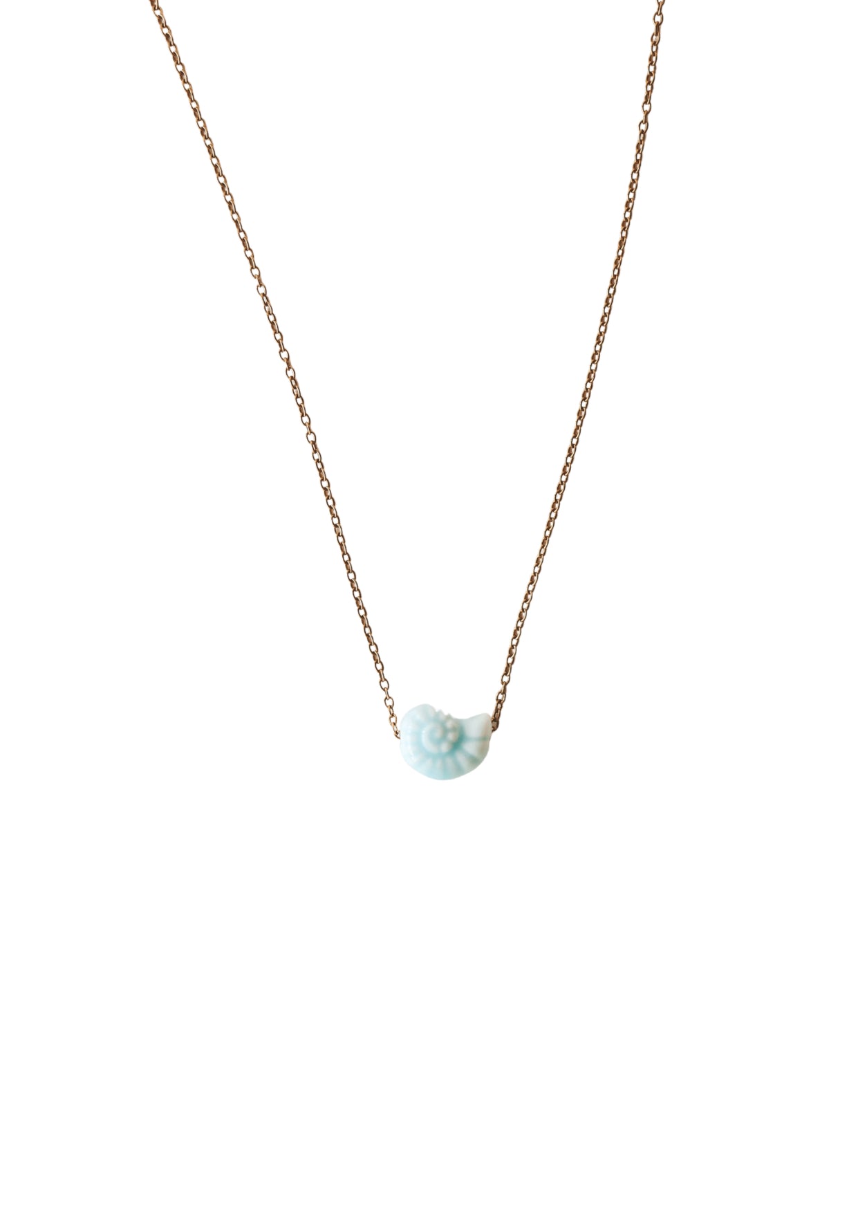 Porcelain Shell Pendant Necklace