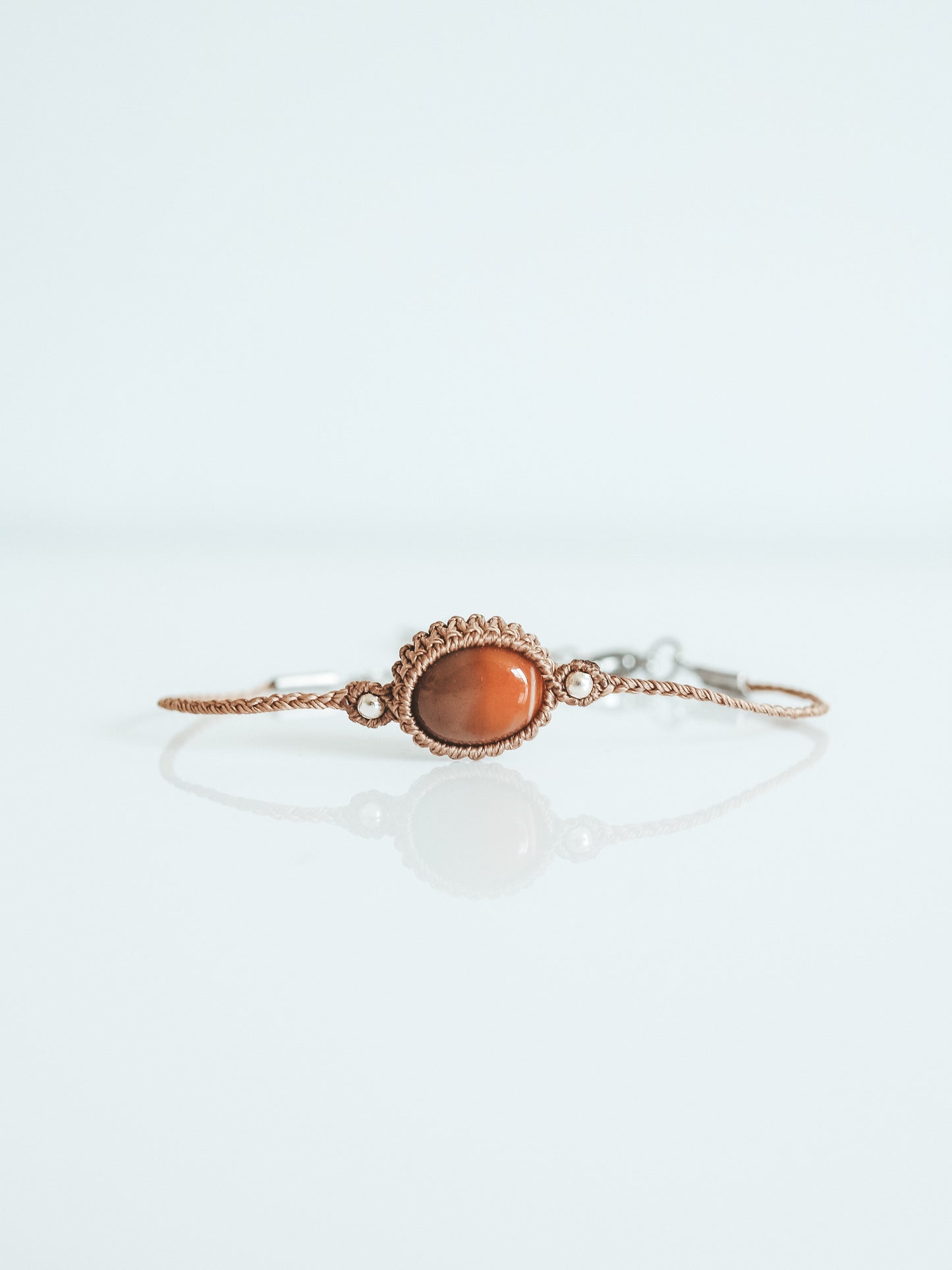 Tiger's Eye Dainty Macrame Bracelet