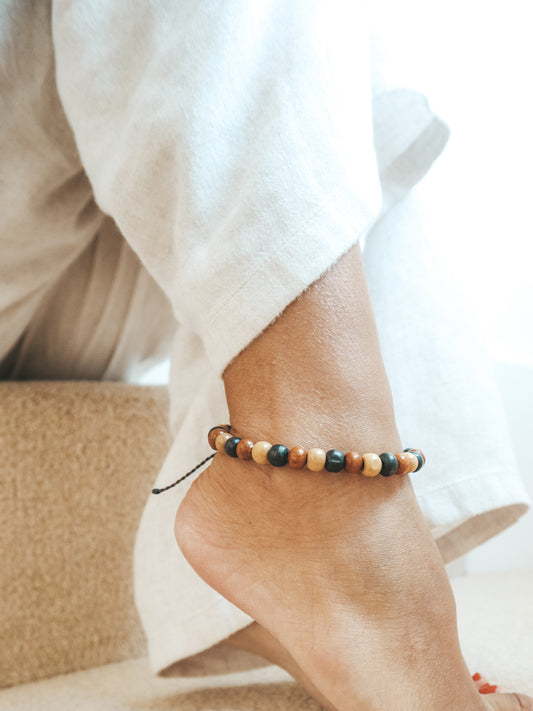 Kintamani Coconut Wood Bead Anklet