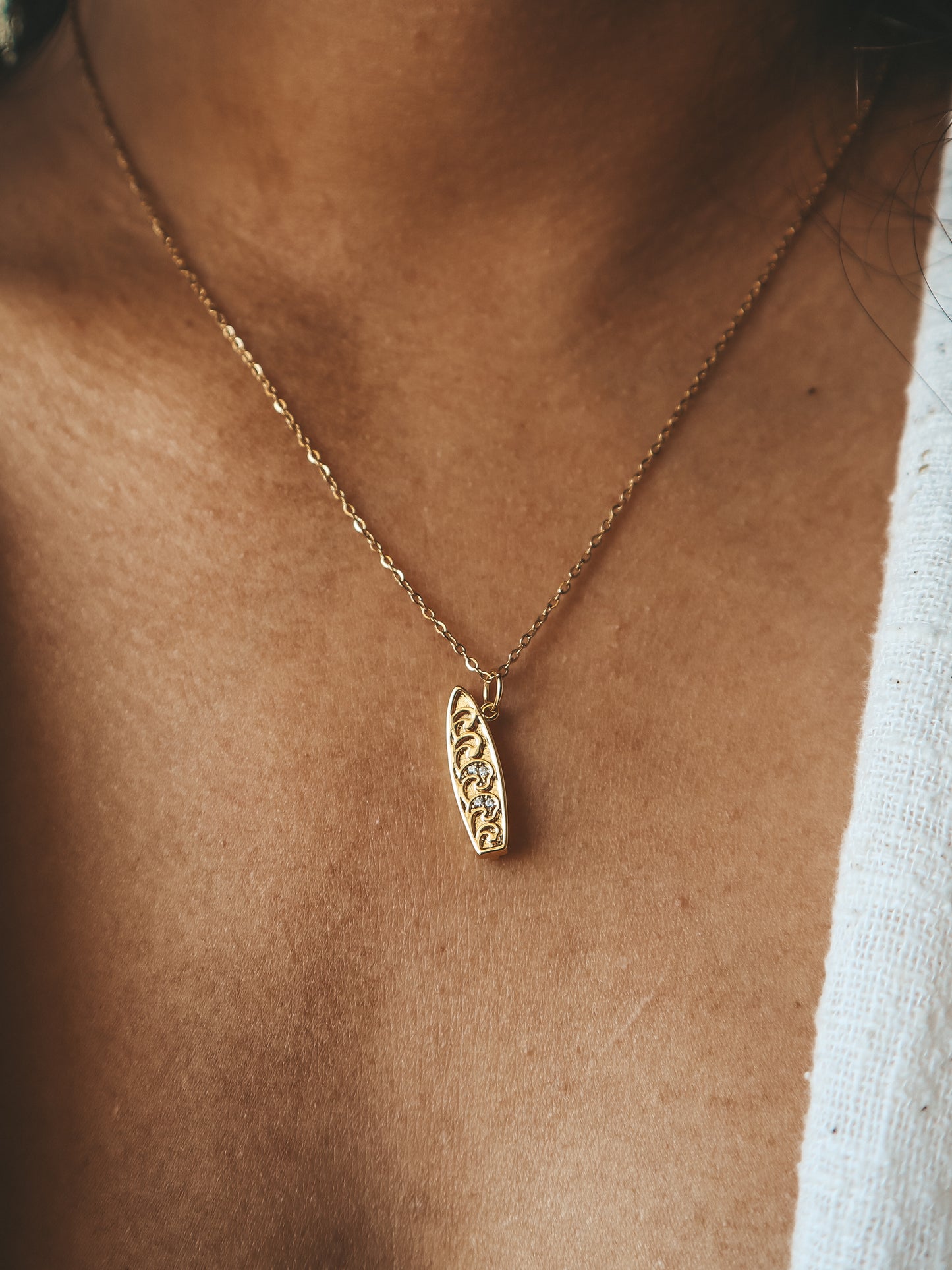 Surfboard Charm Necklace