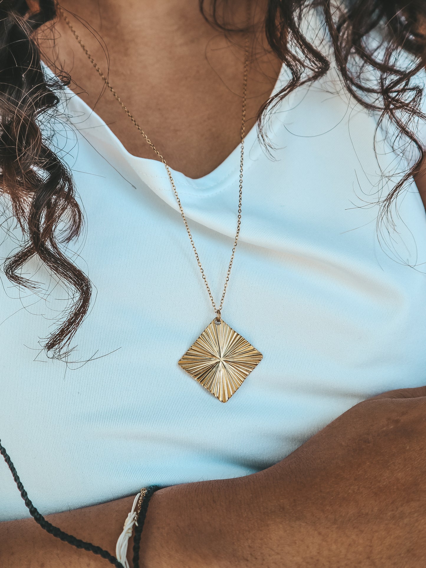 Rhombus Gold Necklace