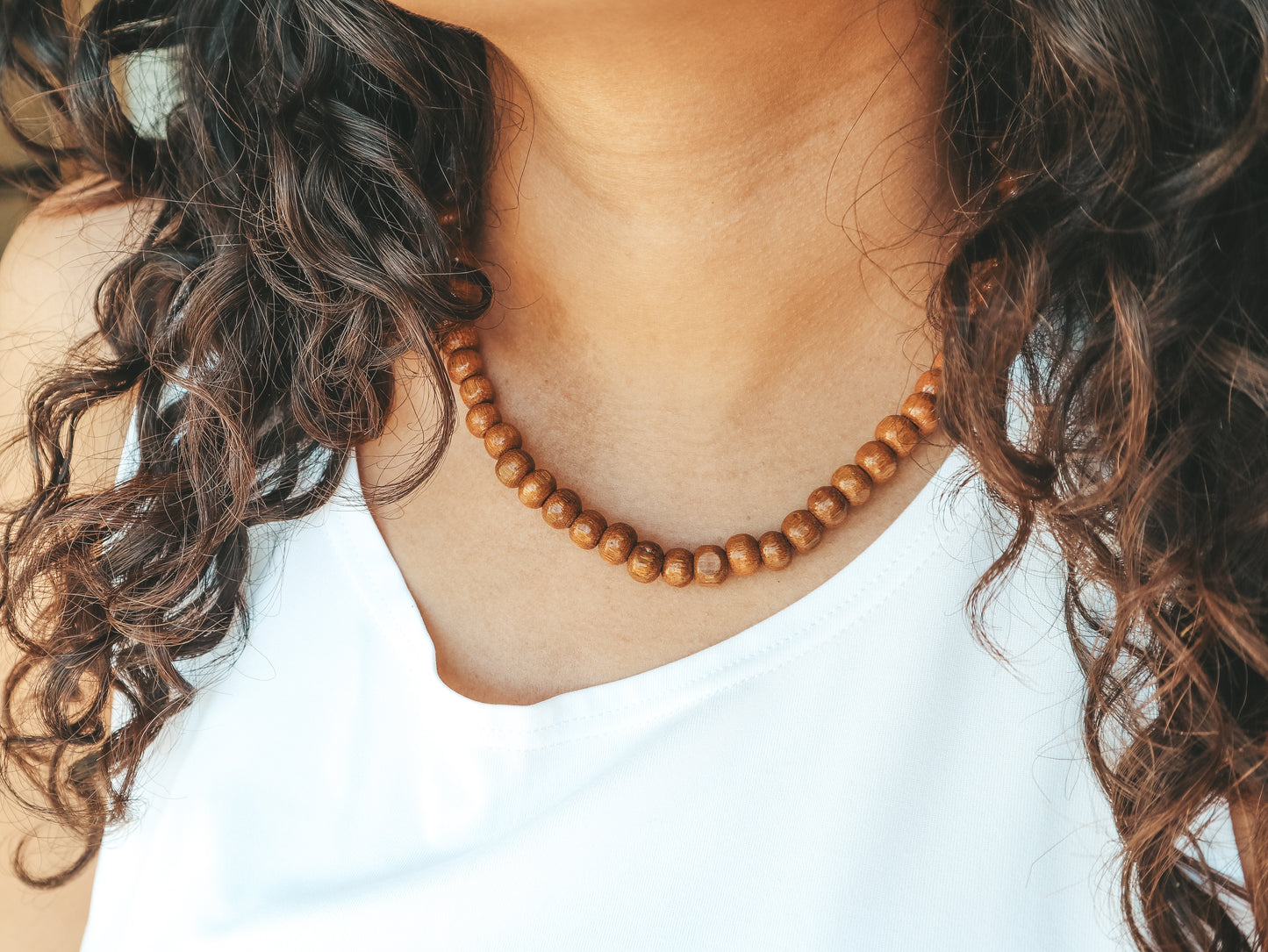 Kintamani Coconut Wood Bead Necklace by Bali Soul