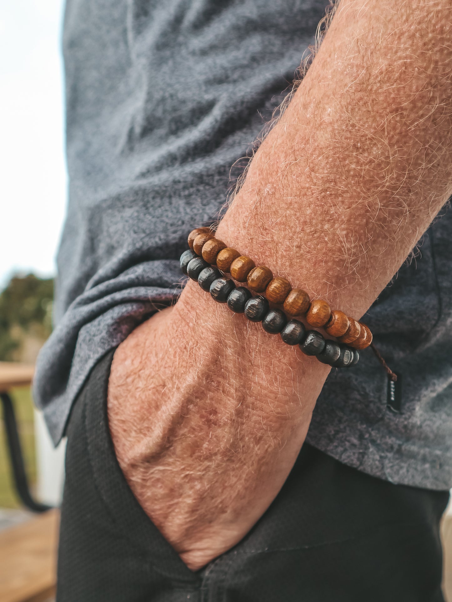 Kintamani Coconut Wood Bead Bracelet by Bali Soul