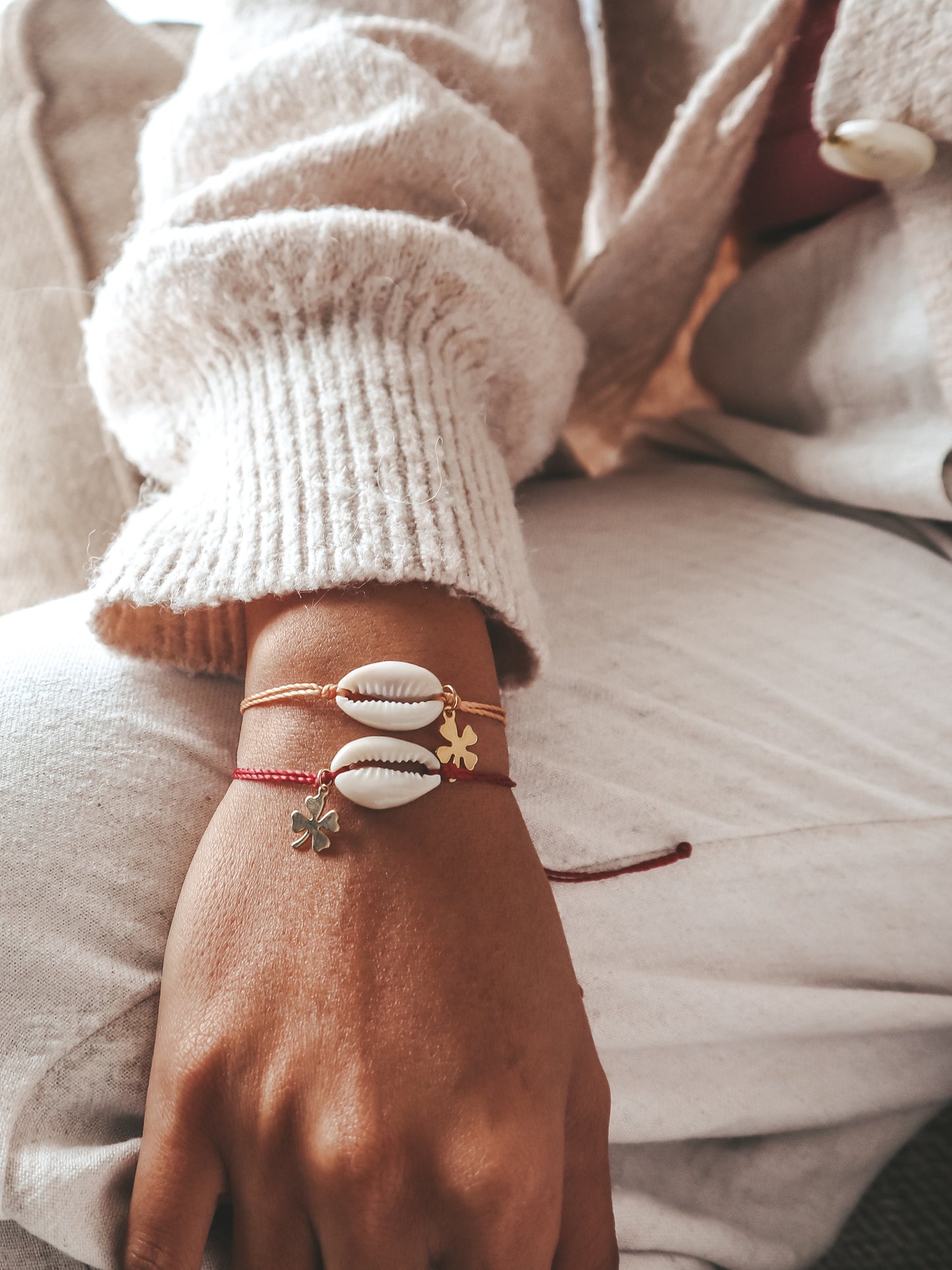 Saba Cowrie Shell Braided Bracelet