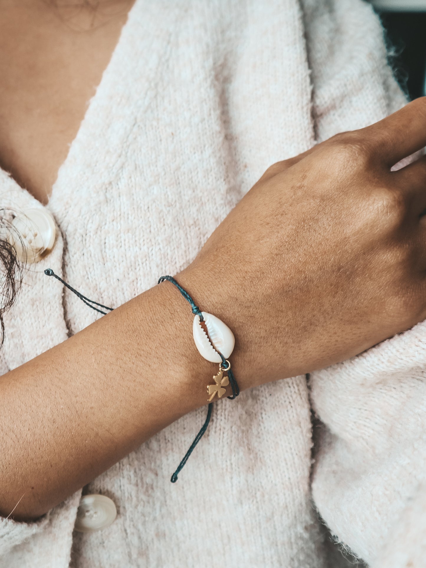 Saba Cowrie Shell Braided Bracelet