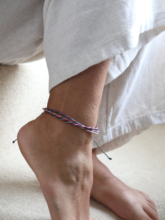 Wooven Braided Colorful Anklet by Bali Soul