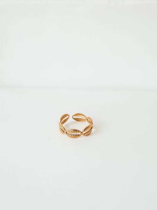 Cowrie Shell Gold Ring