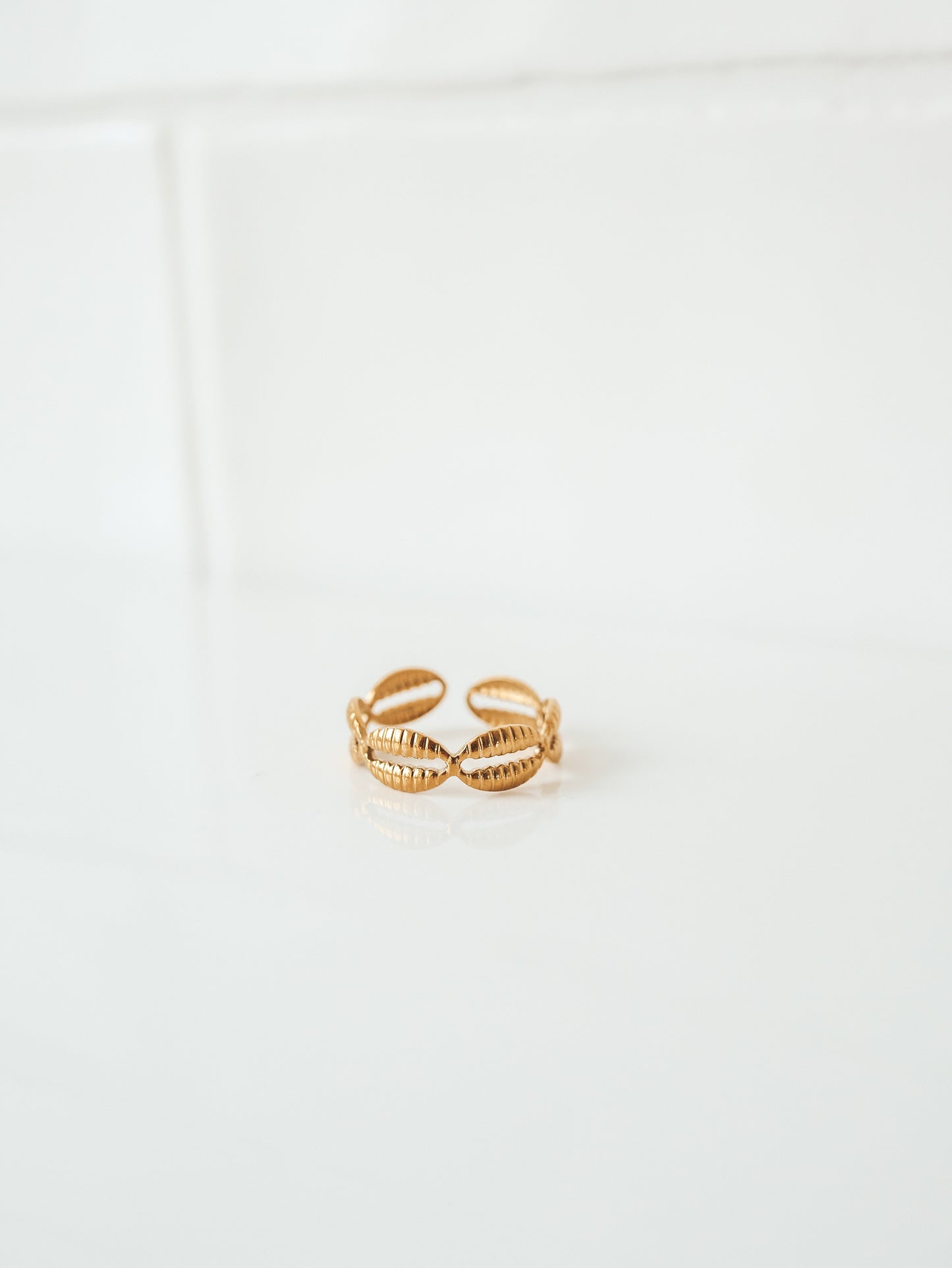 Cowrie Shell Gold Ring