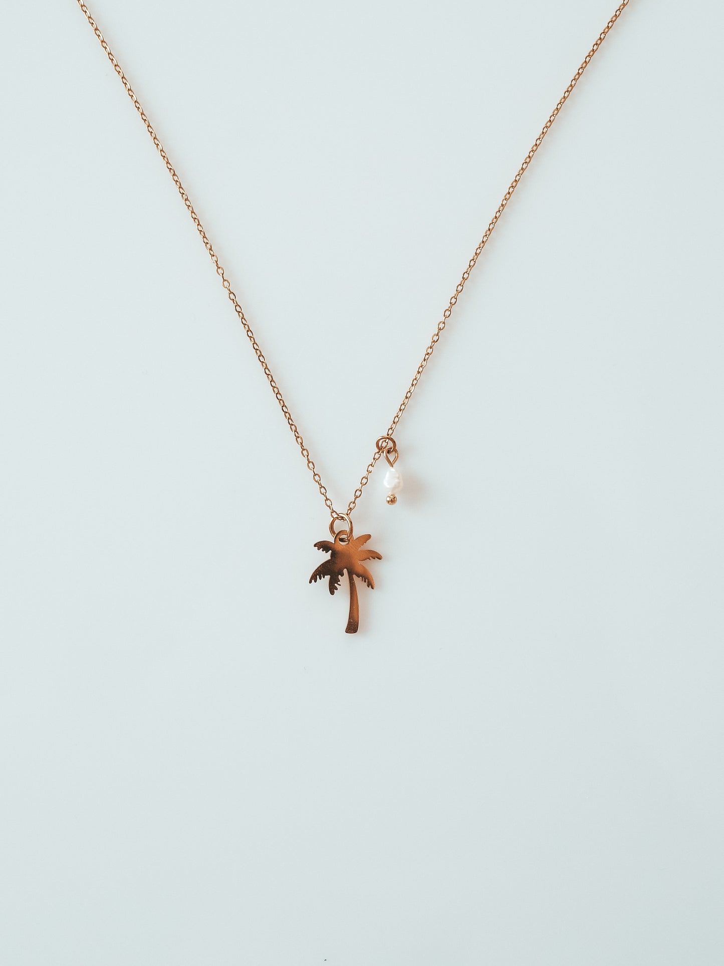 Coconut Tree with Pearl Gold Necklace by Bali Soul