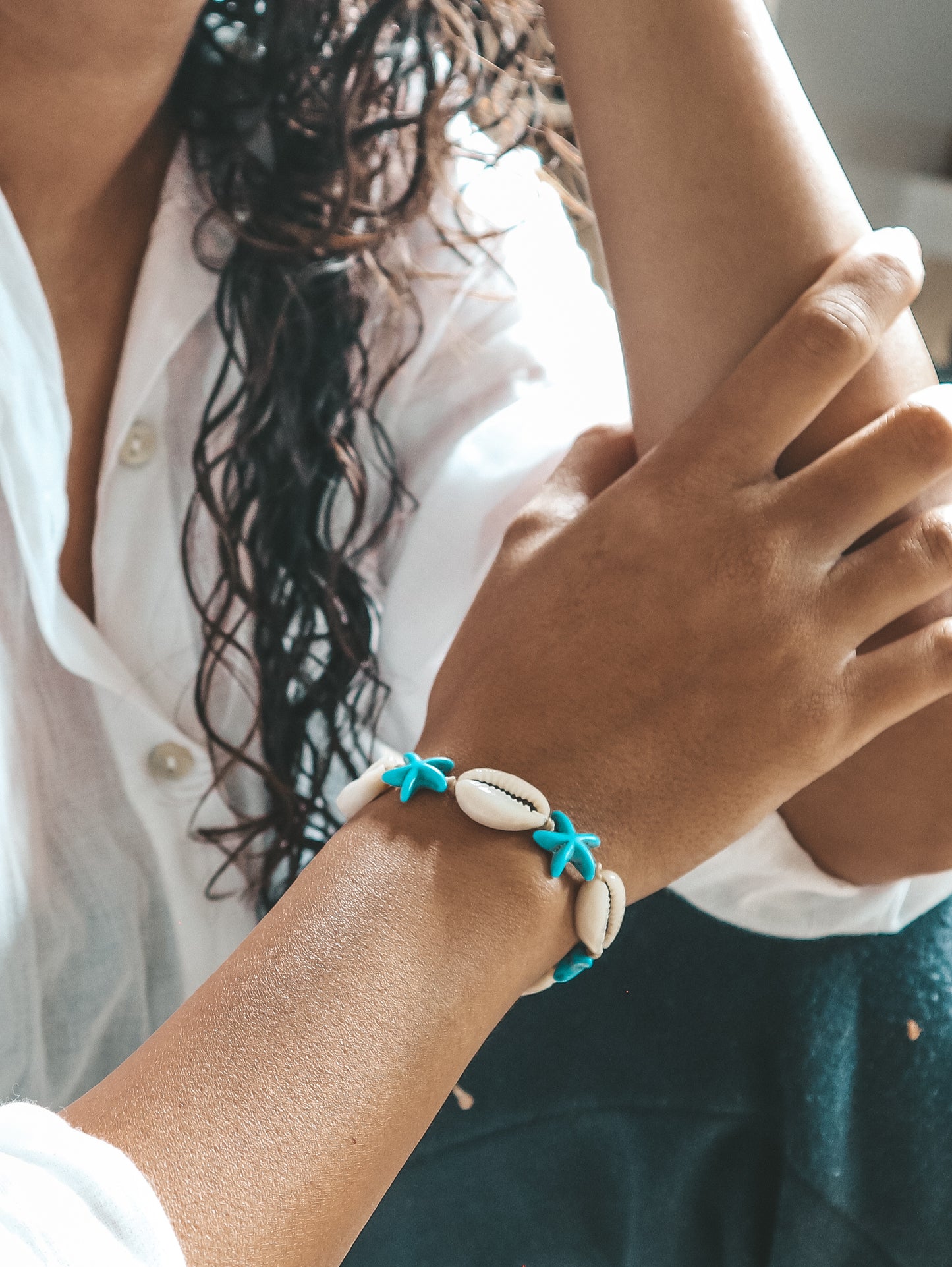 Tirta Cowrie Shell and Starfish Bracelet