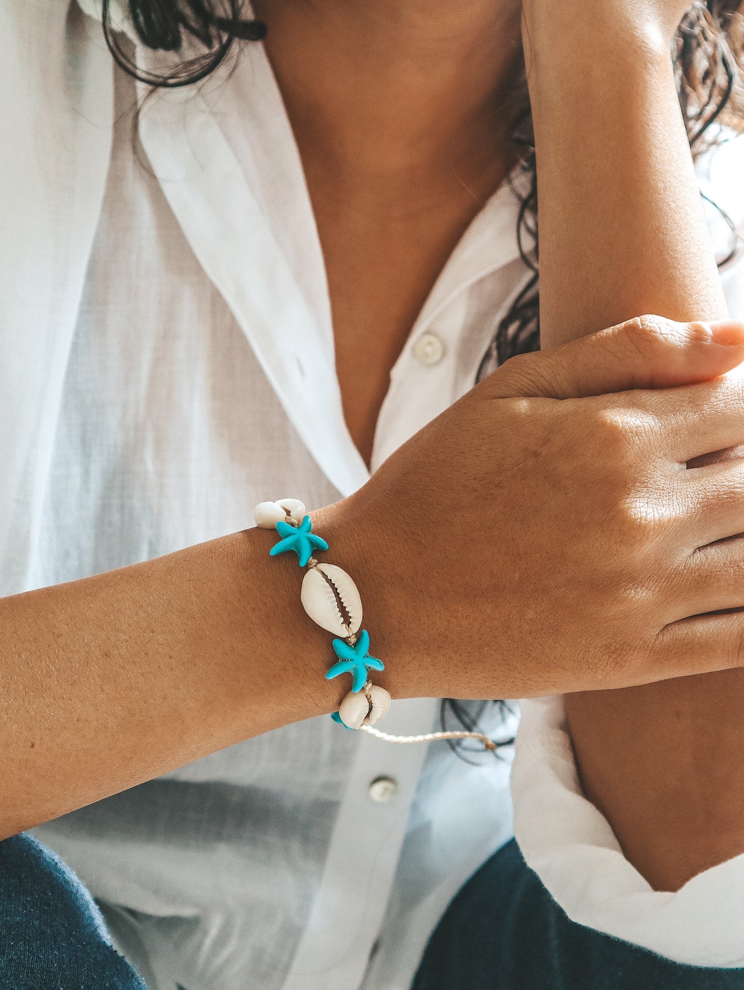 Tirta Cowrie Shell and Starfish Bracelet